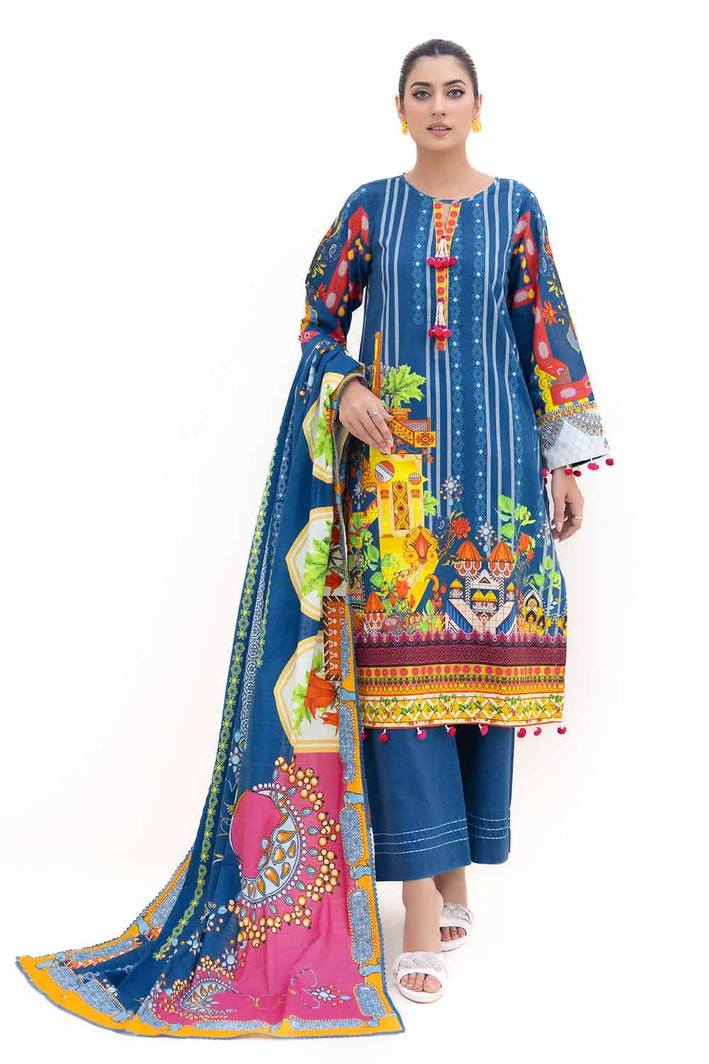 Gul Ahmed | Winter Collection 24 | Thick Khaddar Suit K-42006 T - Official Gul Ahmed - Agha Fabrics UK