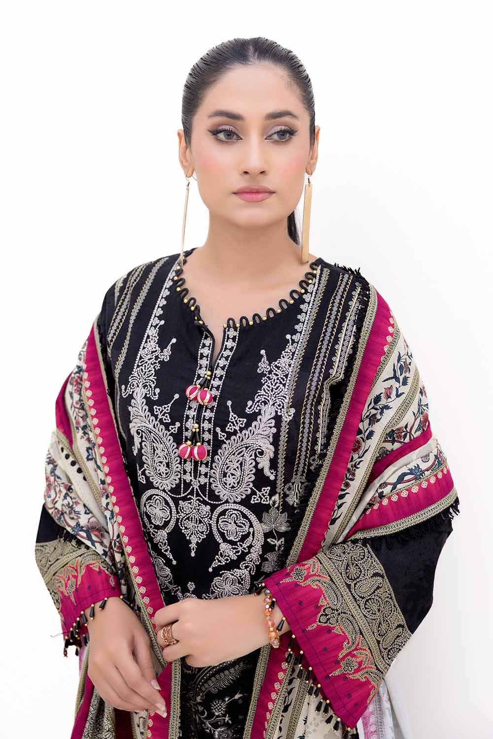 Gul Ahmed | Winter Collection 24 | Khaddar Dupatta K-42012 L - Official Gul Ahmed - Agha Fabrics UK