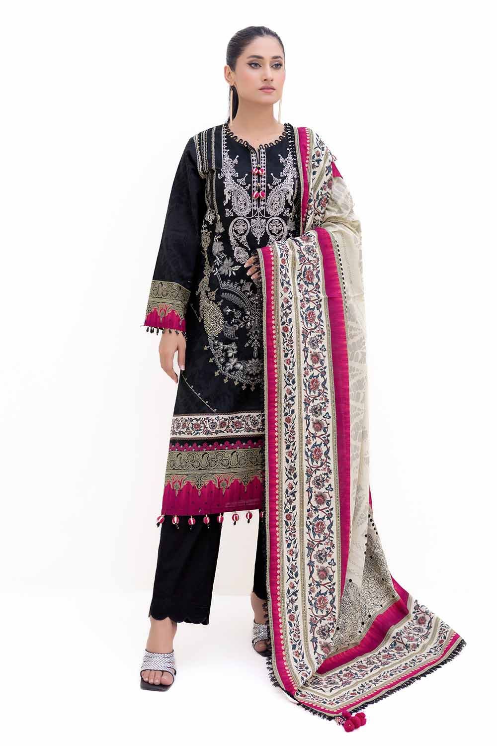 Gul Ahmed | Winter Collection 24 | Khaddar Dupatta K-42012 T - Official Gul Ahmed - Agha Fabrics UK