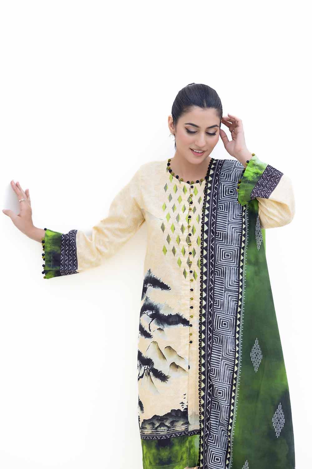 Gul Ahmed | Winter Collection 24 | Khaddar Dupatta K-42013 T - Official Gul Ahmed - Agha Fabrics UK