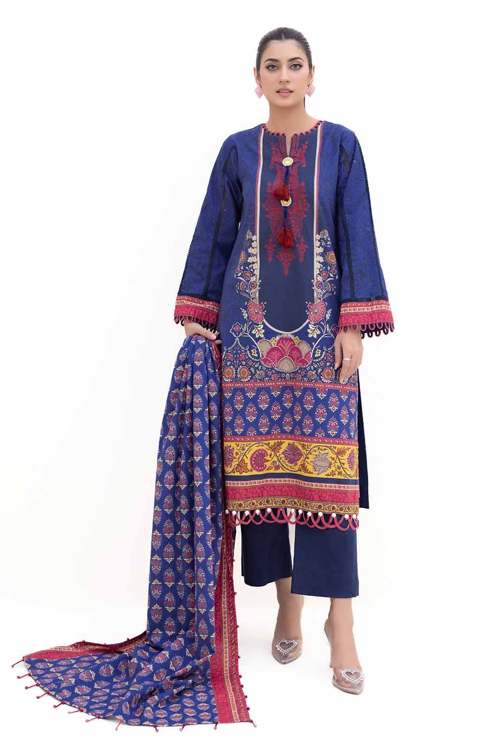 Gul Ahmed | Winter Collection 24 | Khaddar Dupatta K-42018 T - Official Gul Ahmed - Agha Fabrics UK