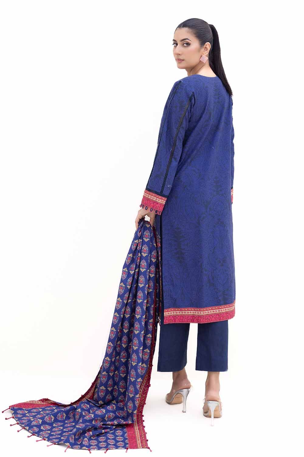 Gul Ahmed | Winter Collection 24 | Khaddar Dupatta K-42018 T - Official Gul Ahmed - Agha Fabrics UK