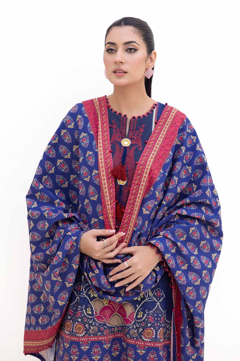 Gul Ahmed | Winter Collection 24 | Khaddar Dupatta K-42018 T - Official Gul Ahmed - Agha Fabrics UK