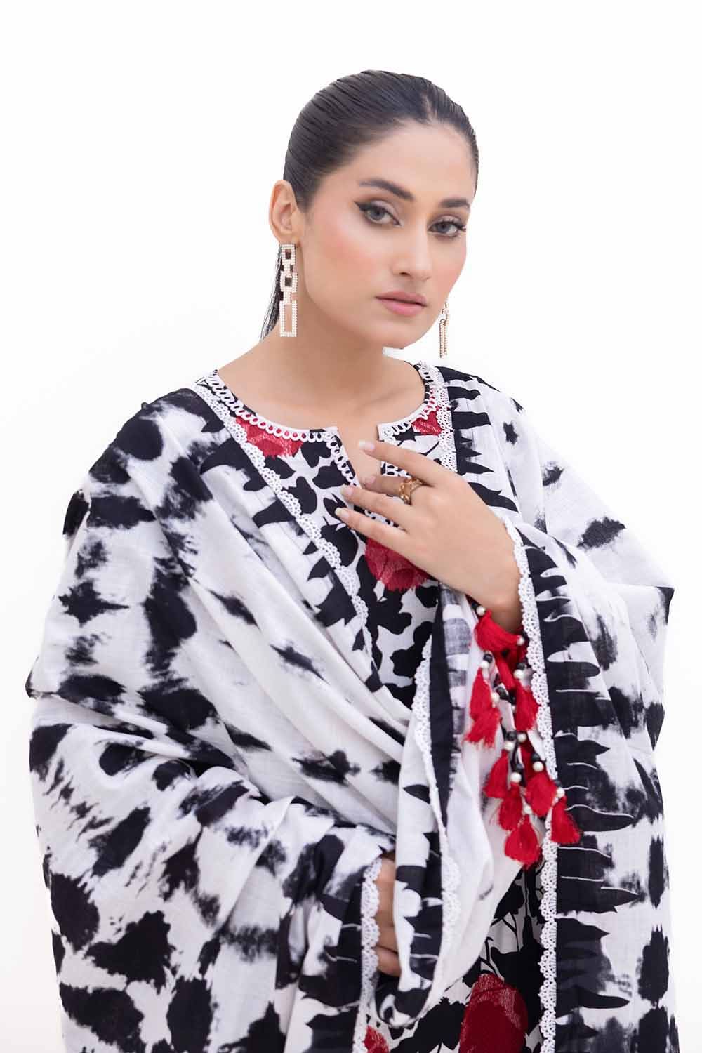 Gul Ahmed | Winter Collection 24 | Khaddar Dupatta K-42019 T - Official Gul Ahmed - Agha Fabrics UK