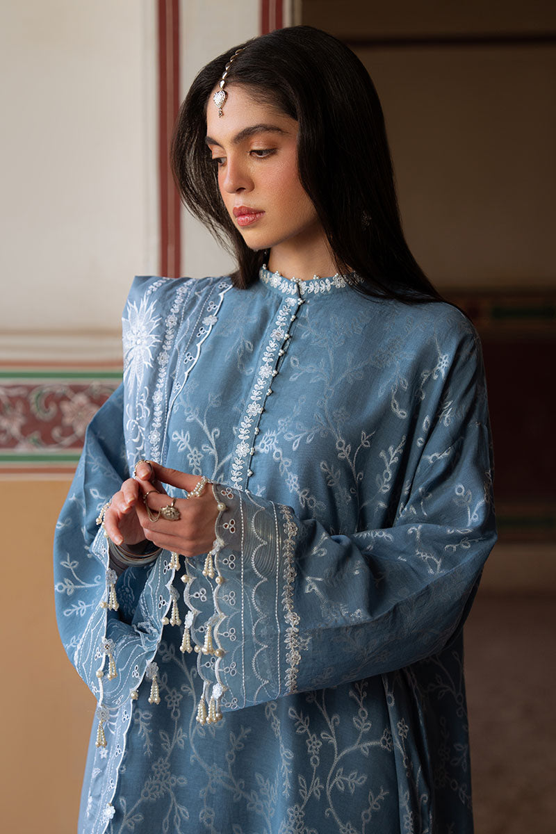 Cross Stitch | Eid Lawn Edit 25 | SILVER MIST