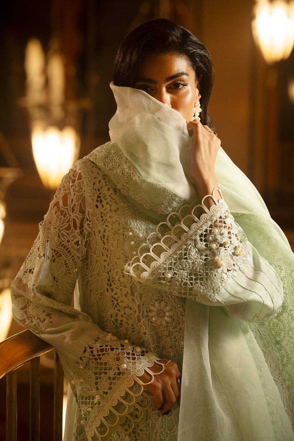 AJR Couture | Cutwork Edit 24 | LIME - Official AJR Couture - Agha Fabrics UK