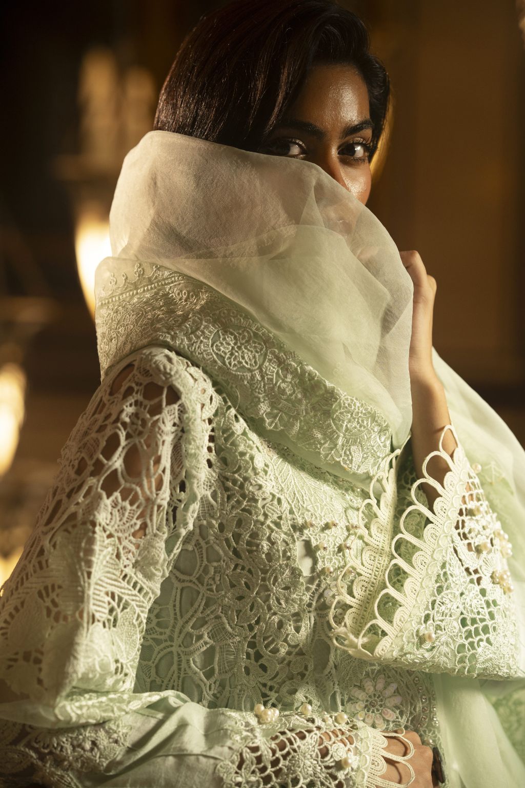AJR Couture | Cutwork Edit 24 | LIME - Official AJR Couture - Agha Fabrics UK