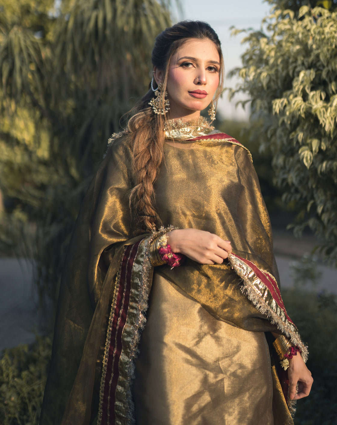 Zar | Gharara Formals | Brown - Official Zar - Agha Fabrics UK