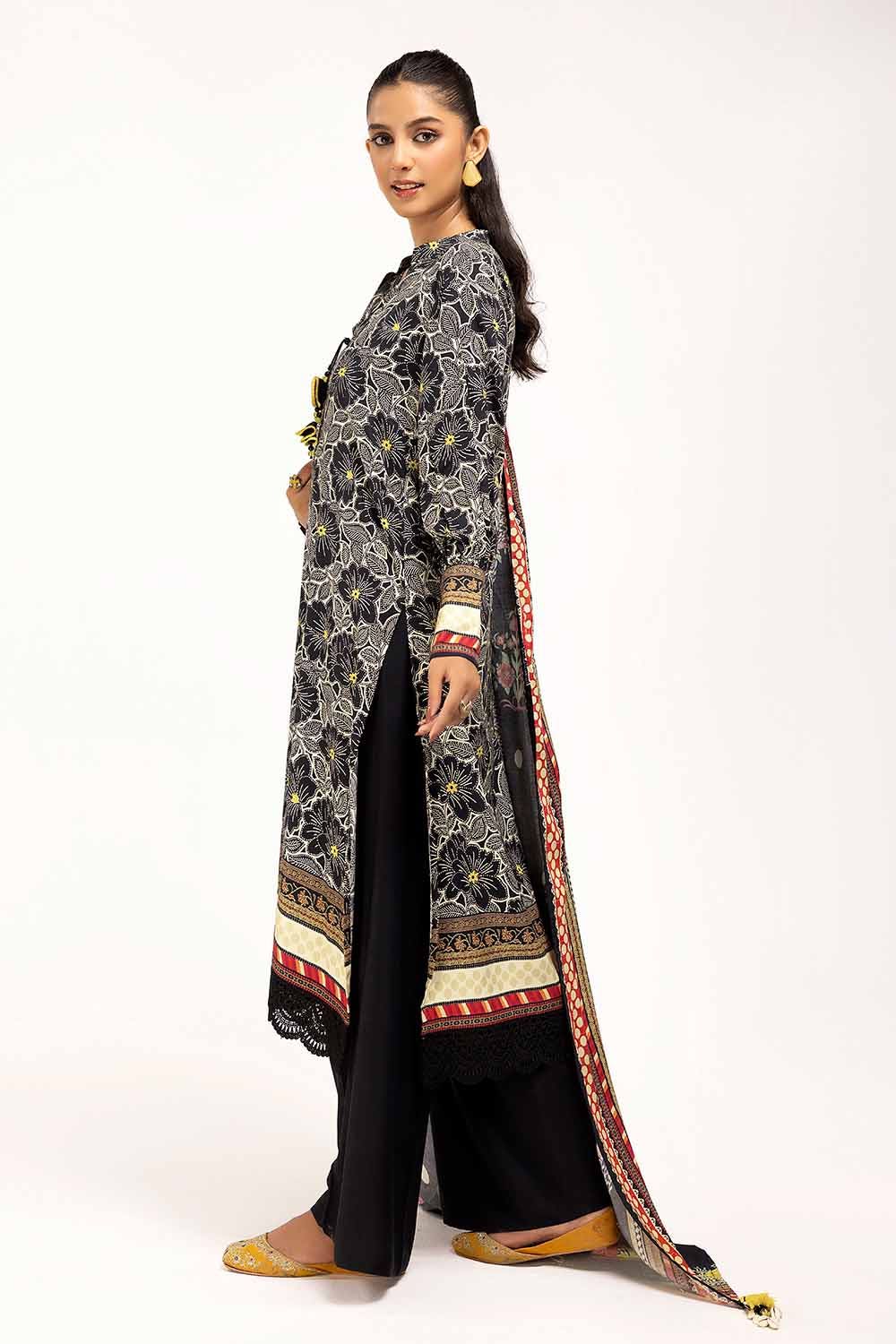 Gul Ahmed | Winter Collection 24 | Linen Suit LT-42001 - Official Gul Ahmed - Agha Fabrics UK