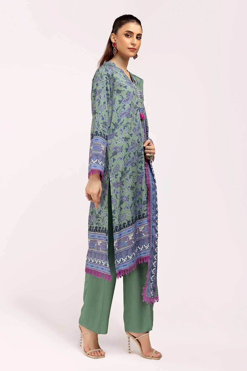 Gul Ahmed | Winter Collection 24 | Linen Suit LT-42002 - Official Gul Ahmed - Agha Fabrics UK