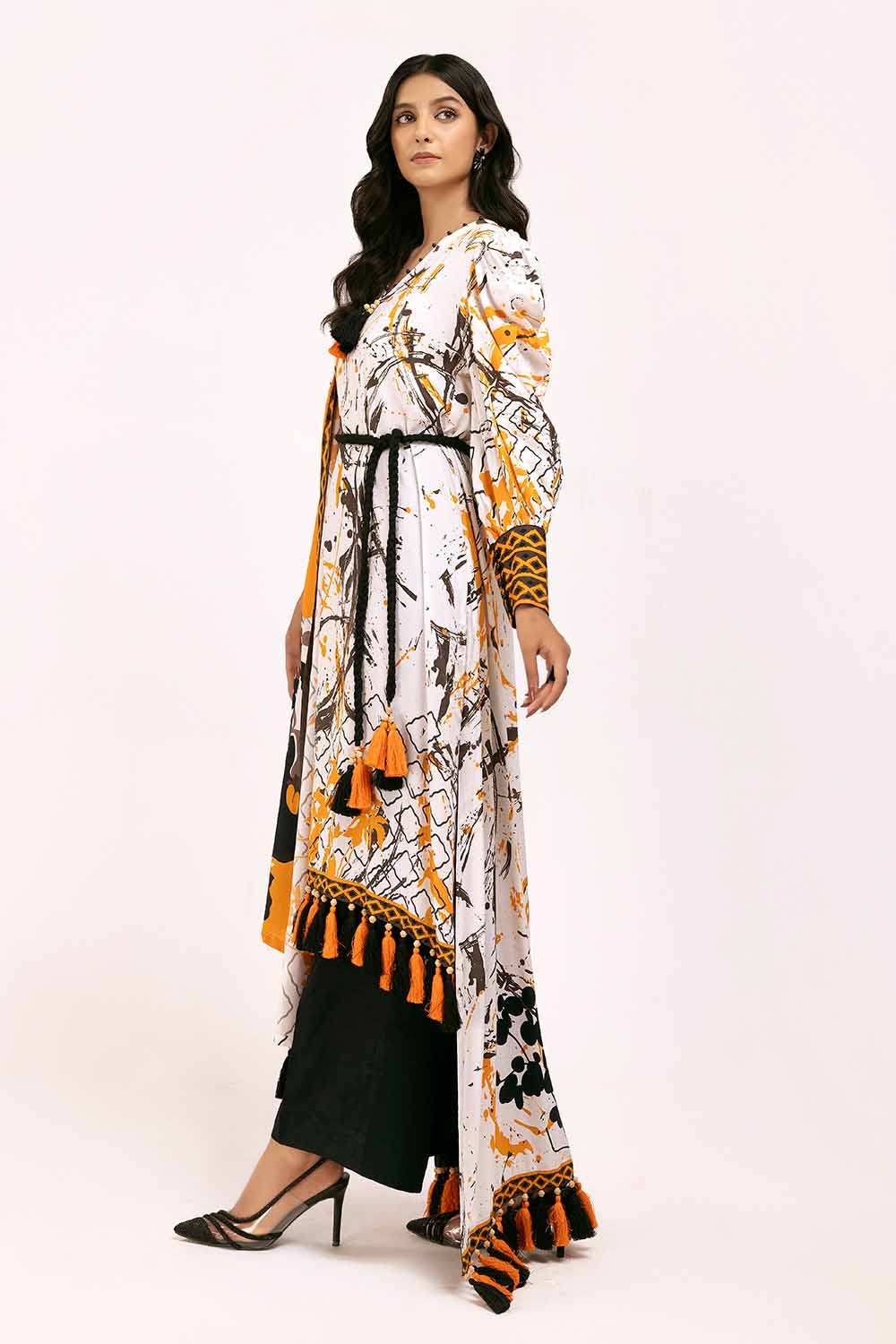 Gul Ahmed | Winter Collection 24 | Linen Suit LT-42006 - Official Gul Ahmed - Agha Fabrics UK