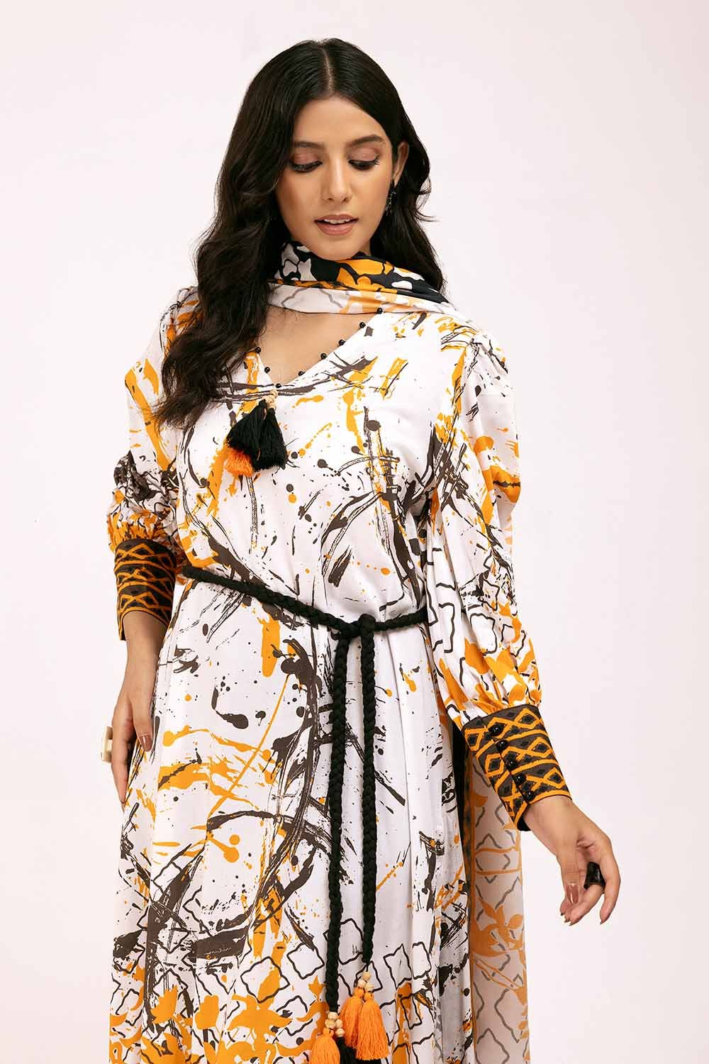 Gul Ahmed | Winter Collection 24 | Linen Suit LT-42006 - Official Gul Ahmed - Agha Fabrics UK