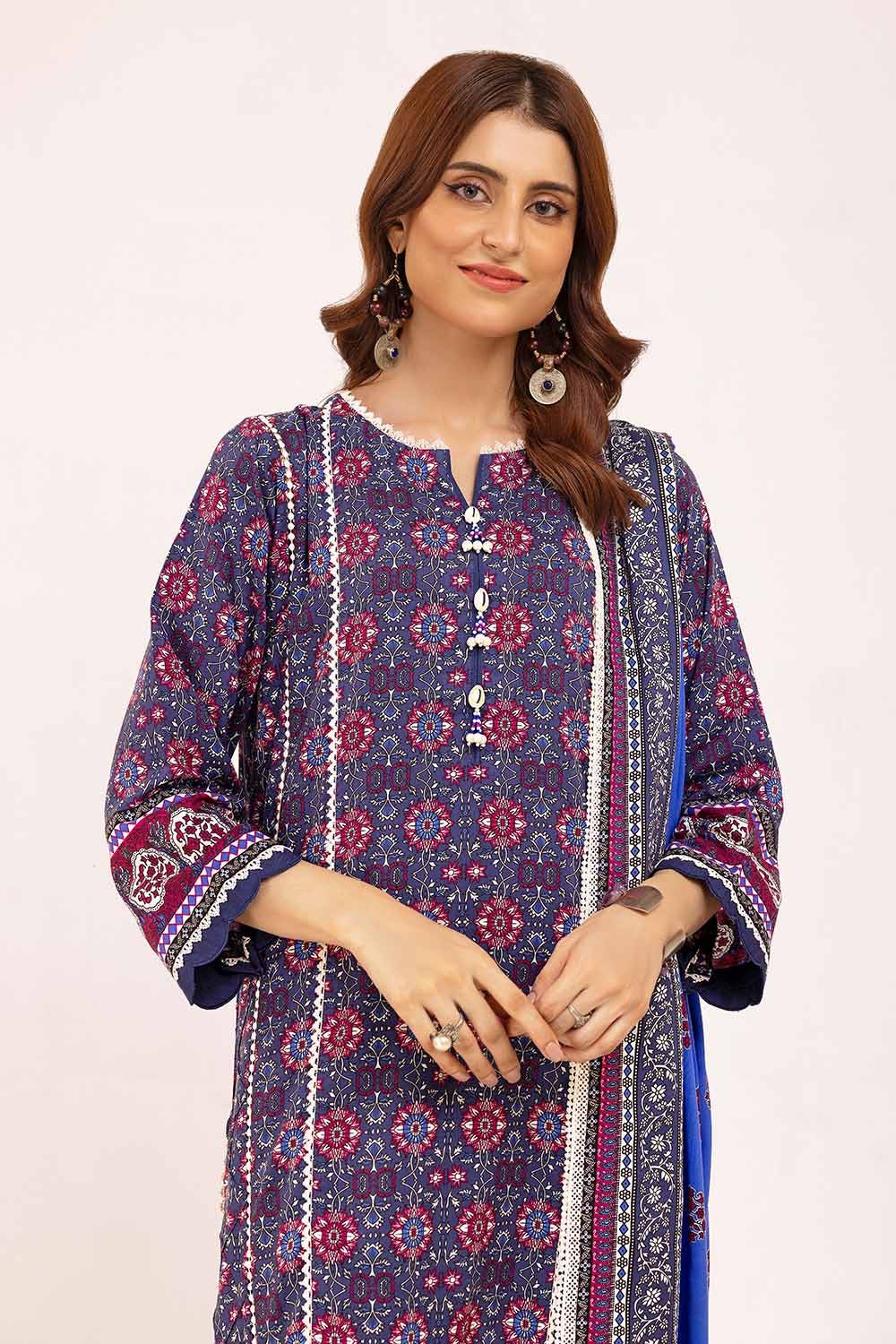 Gul Ahmed | Winter Collection 24 | Linen Suit LT-42008 - Official Gul Ahmed - Agha Fabrics UK