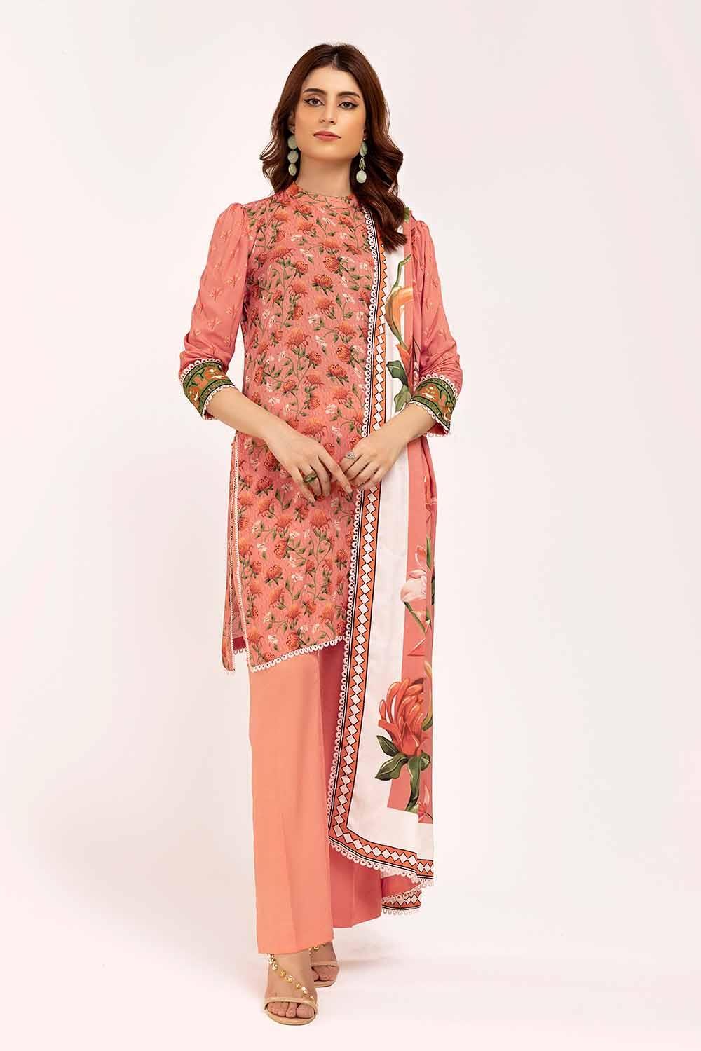Gul Ahmed | Winter Collection 24 | Linen Suit LT-42009 - Official Gul Ahmed - Agha Fabrics UK