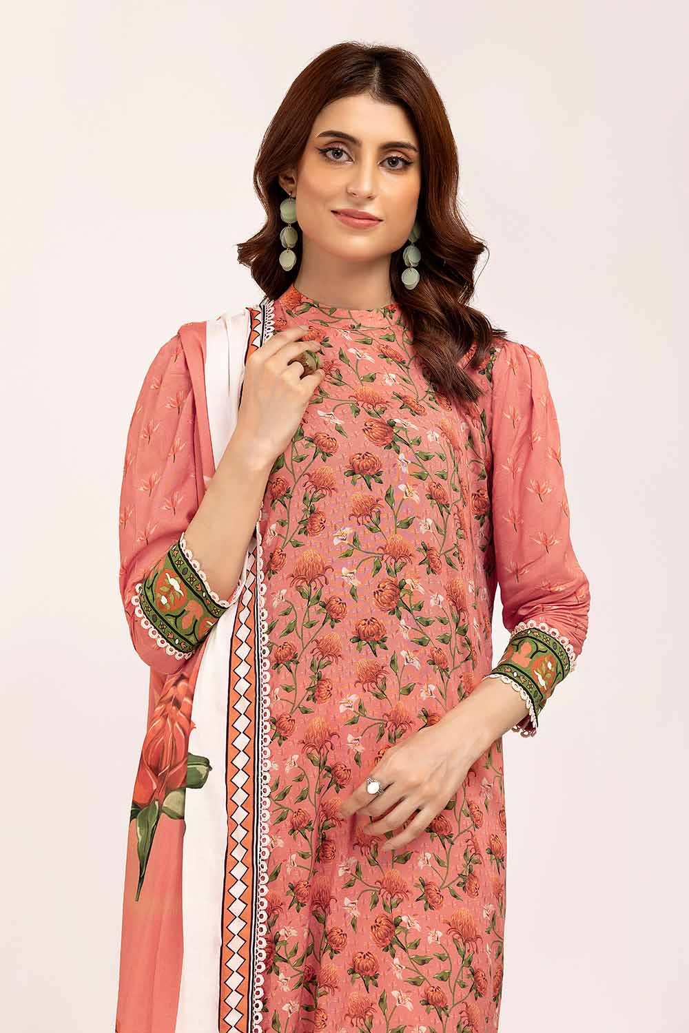 Gul Ahmed | Winter Collection 24 | Linen Suit LT-42009 - Official Gul Ahmed - Agha Fabrics UK