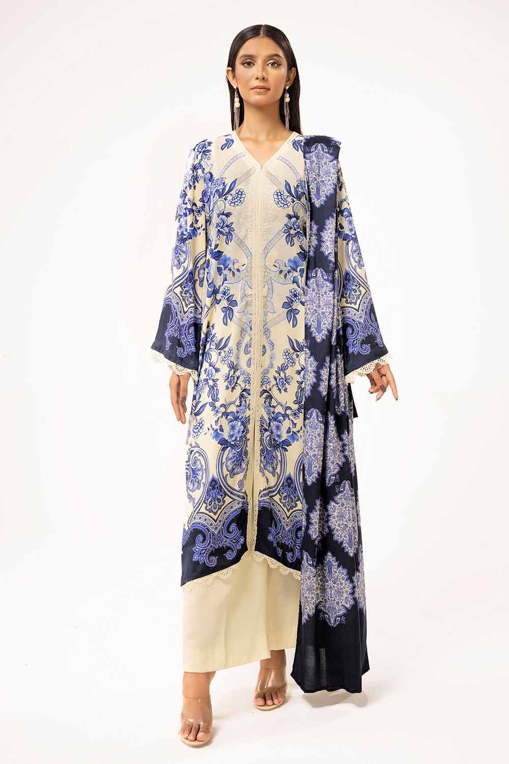 Gul Ahmed | Winter Collection 24 | Linen Suit LT-42010 - Official Gul Ahmed - Agha Fabrics UK