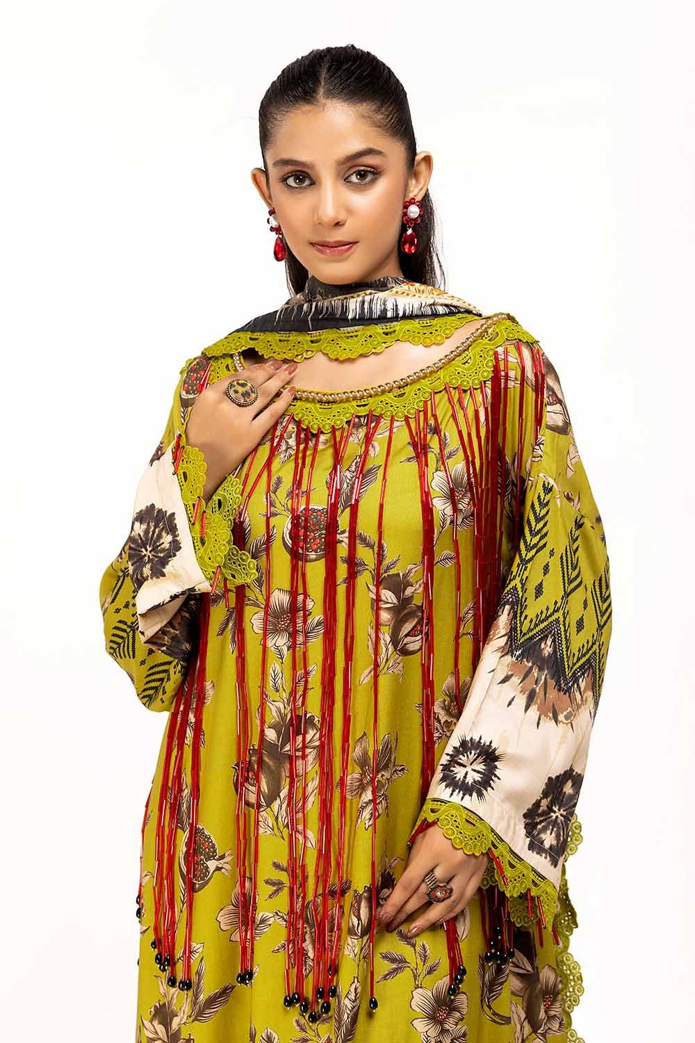 Gul Ahmed | Winter Collection 24 | Linen Suit LT-42012 - Official Gul Ahmed - Agha Fabrics UK