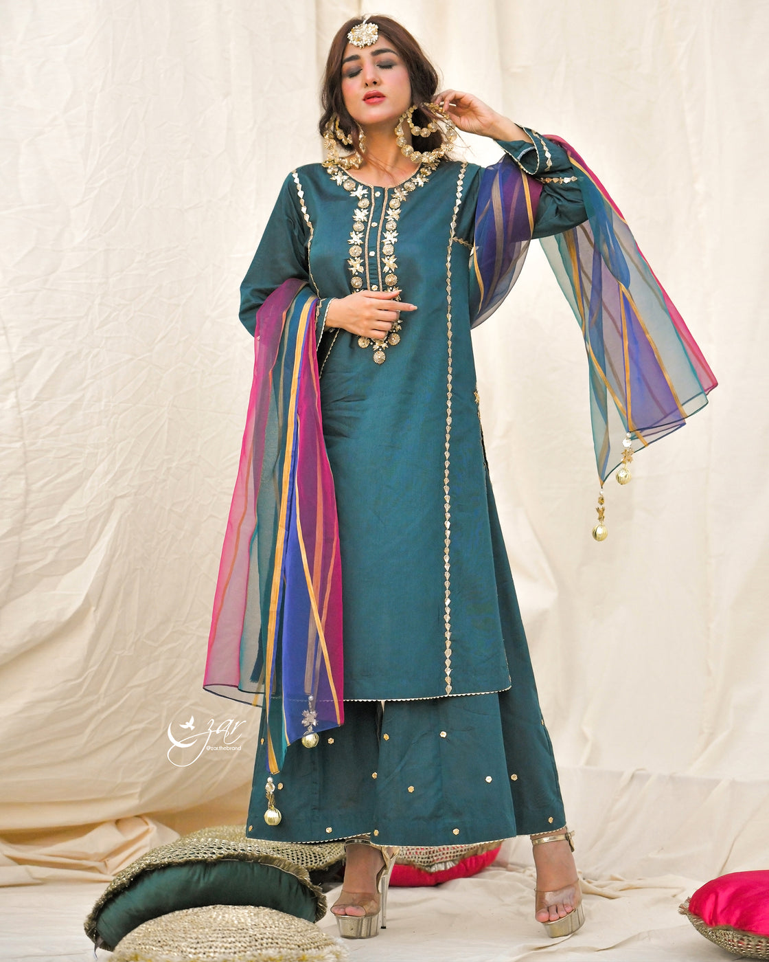Zar | Formals Wear | Teal - Official Zar - Agha Fabrics UK