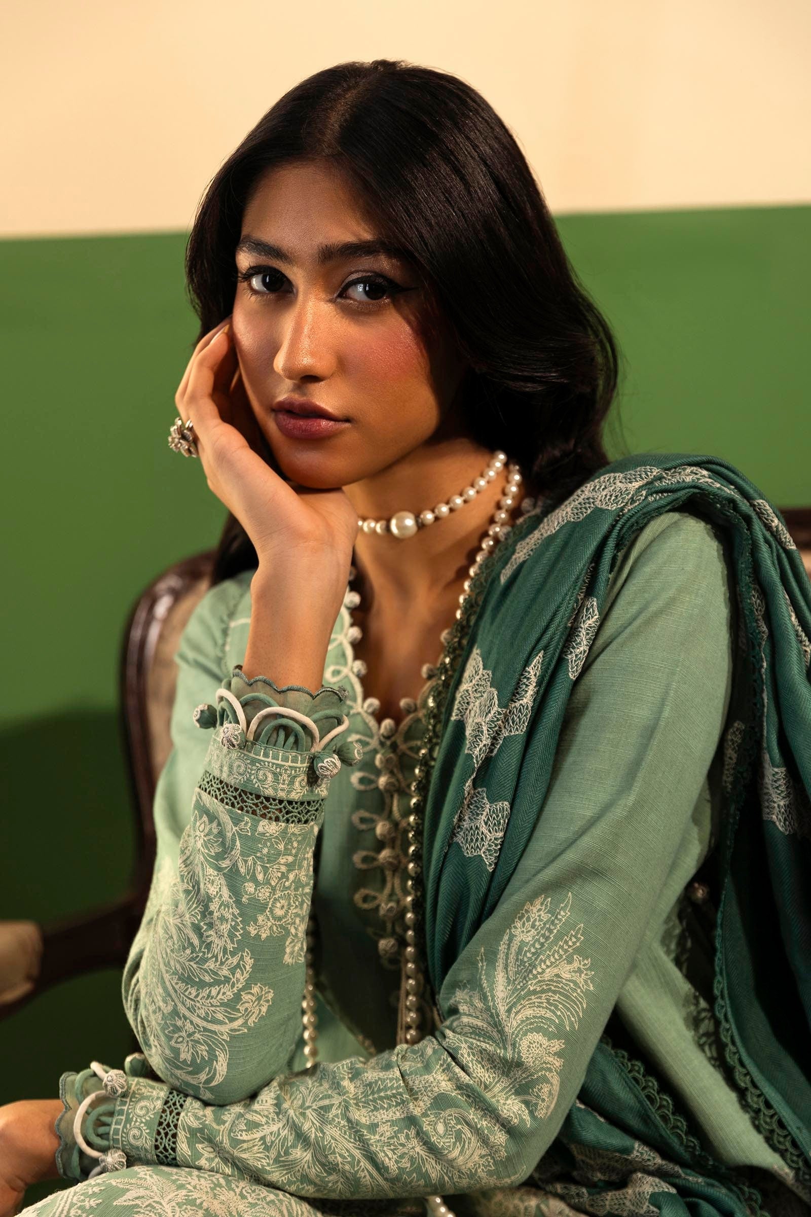 Sana Safinaz | Muzlin Winter 2024 | M243-005A-3CO - Official Sana Safinaz - Agha Fabrics UK