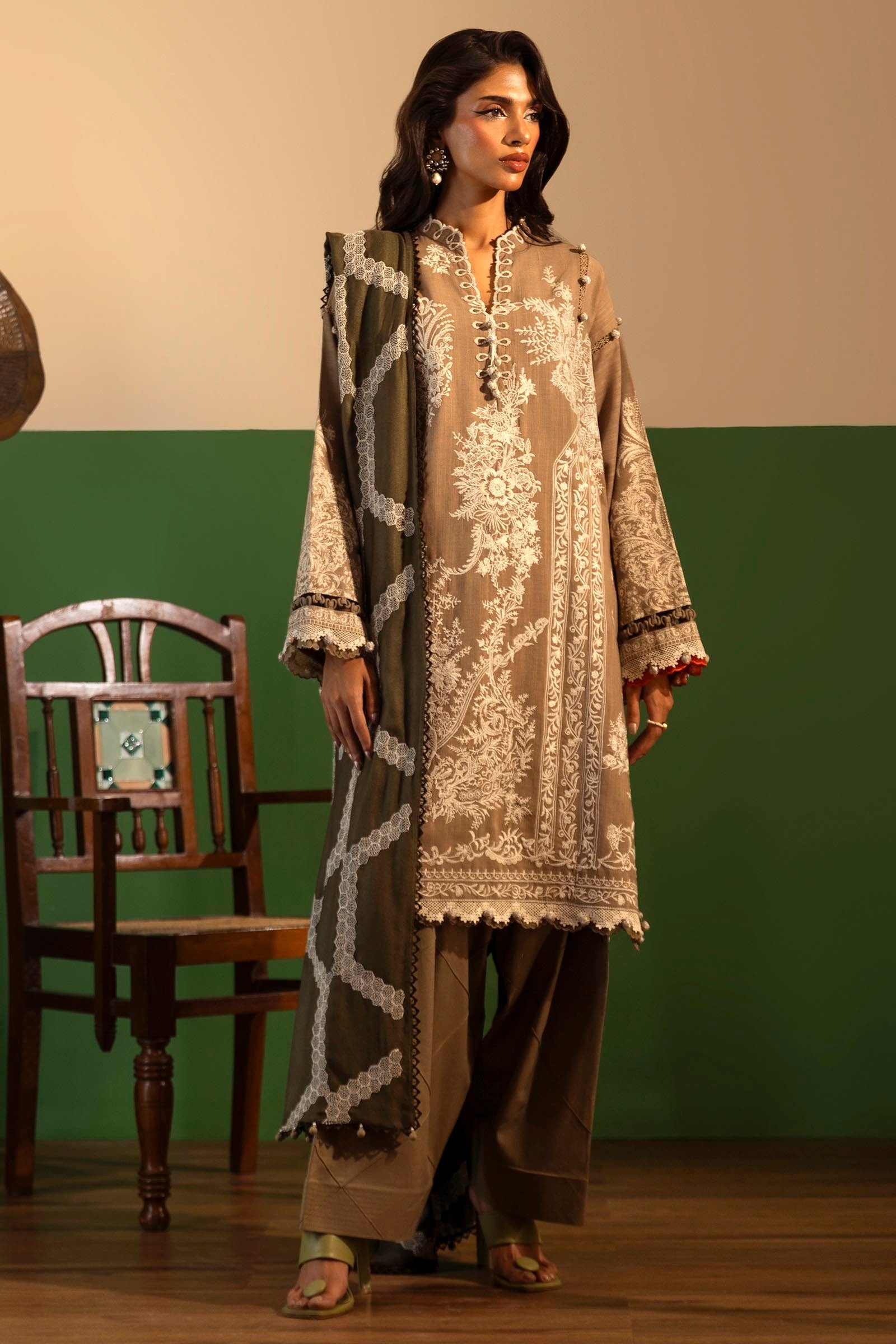 Sana Safinaz | Muzlin Winter 2024 | M243-005B-3CO - Official Sana Safinaz - Agha Fabrics UK