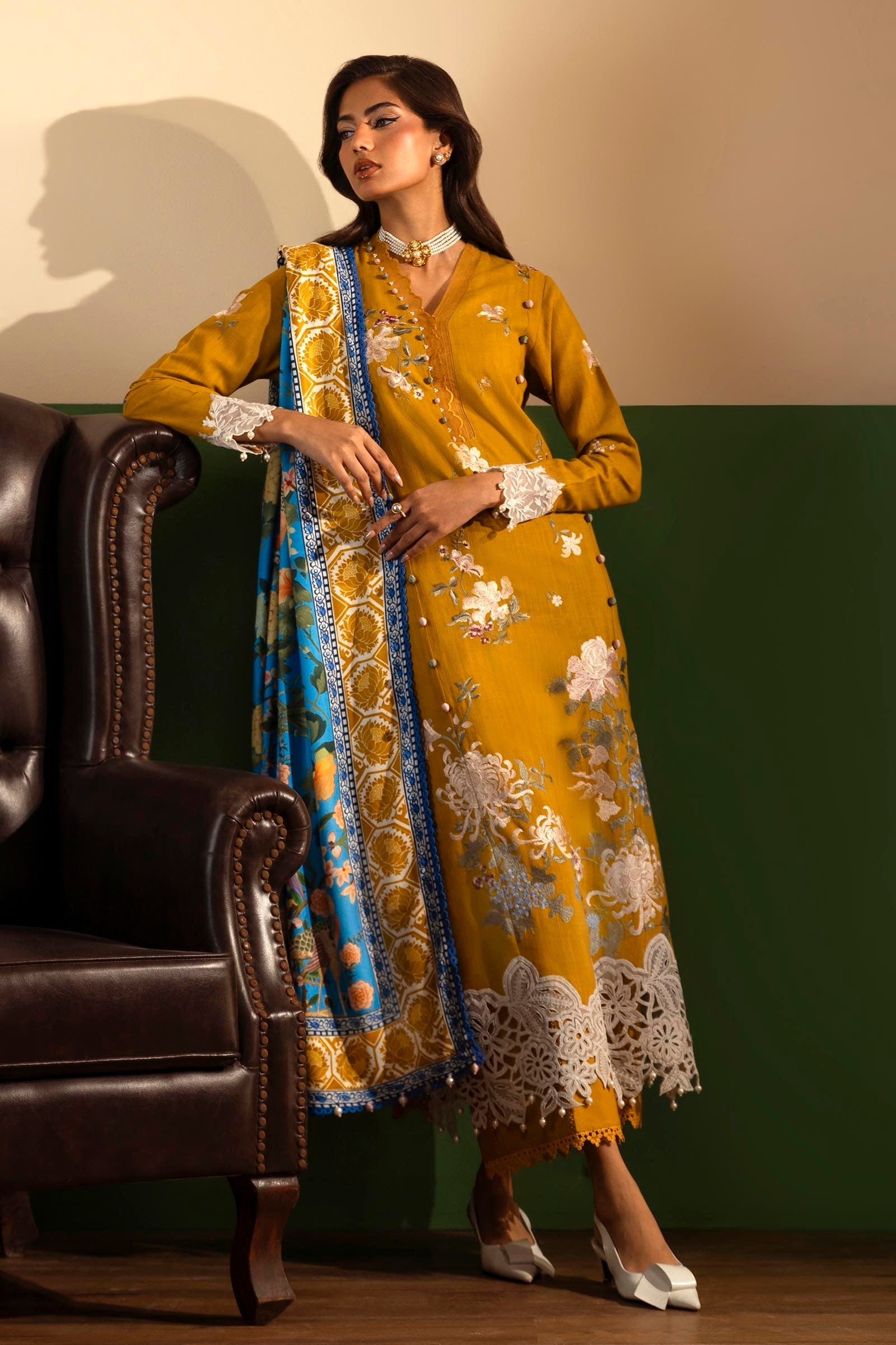 Sana Safinaz | Muzlin Winter 2024 | M243-008A-3CP - Official Sana Safinaz - Agha Fabrics UK