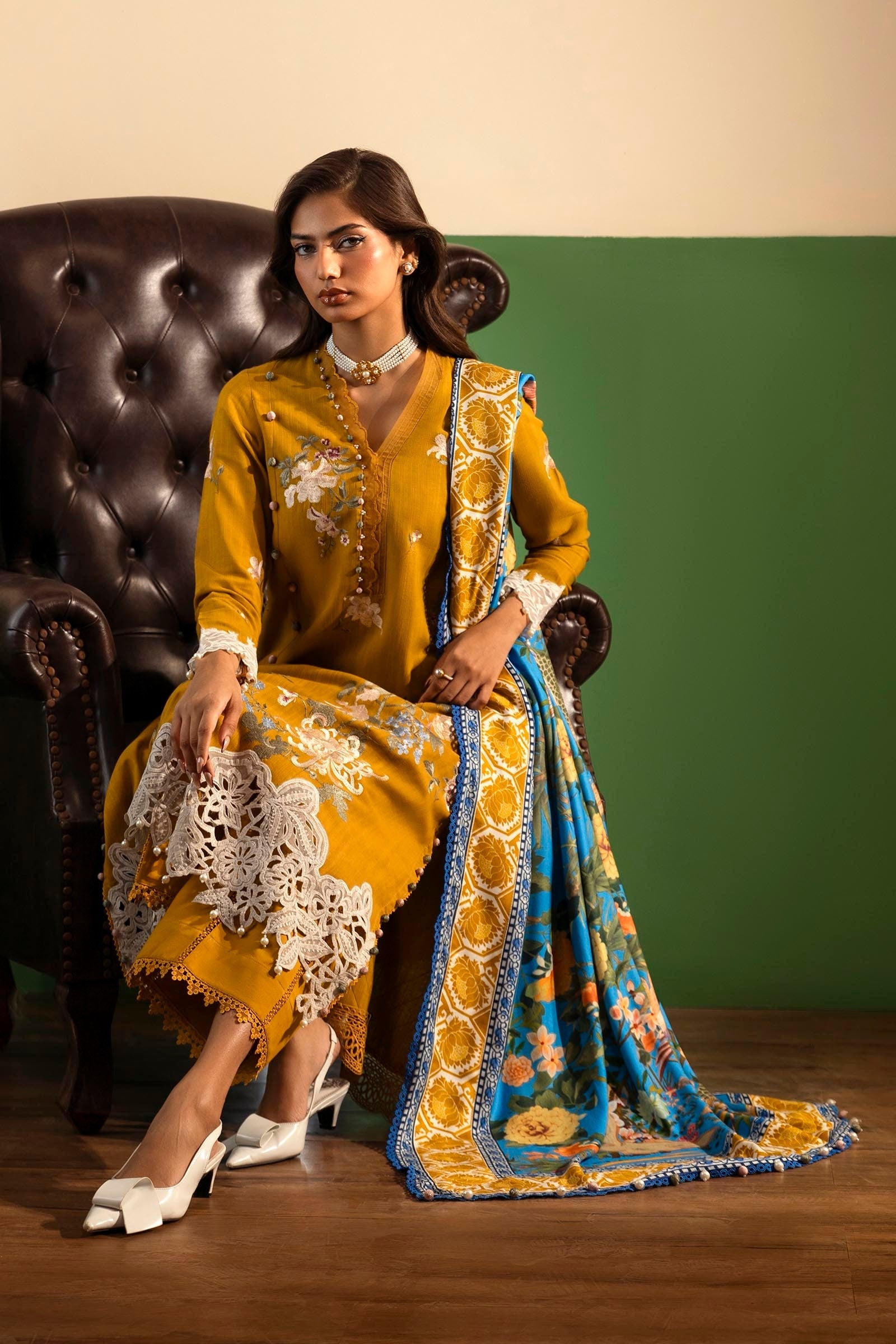 Sana Safinaz | Muzlin Winter 2024 | M243-008A-3CP - Official Sana Safinaz - Agha Fabrics UK