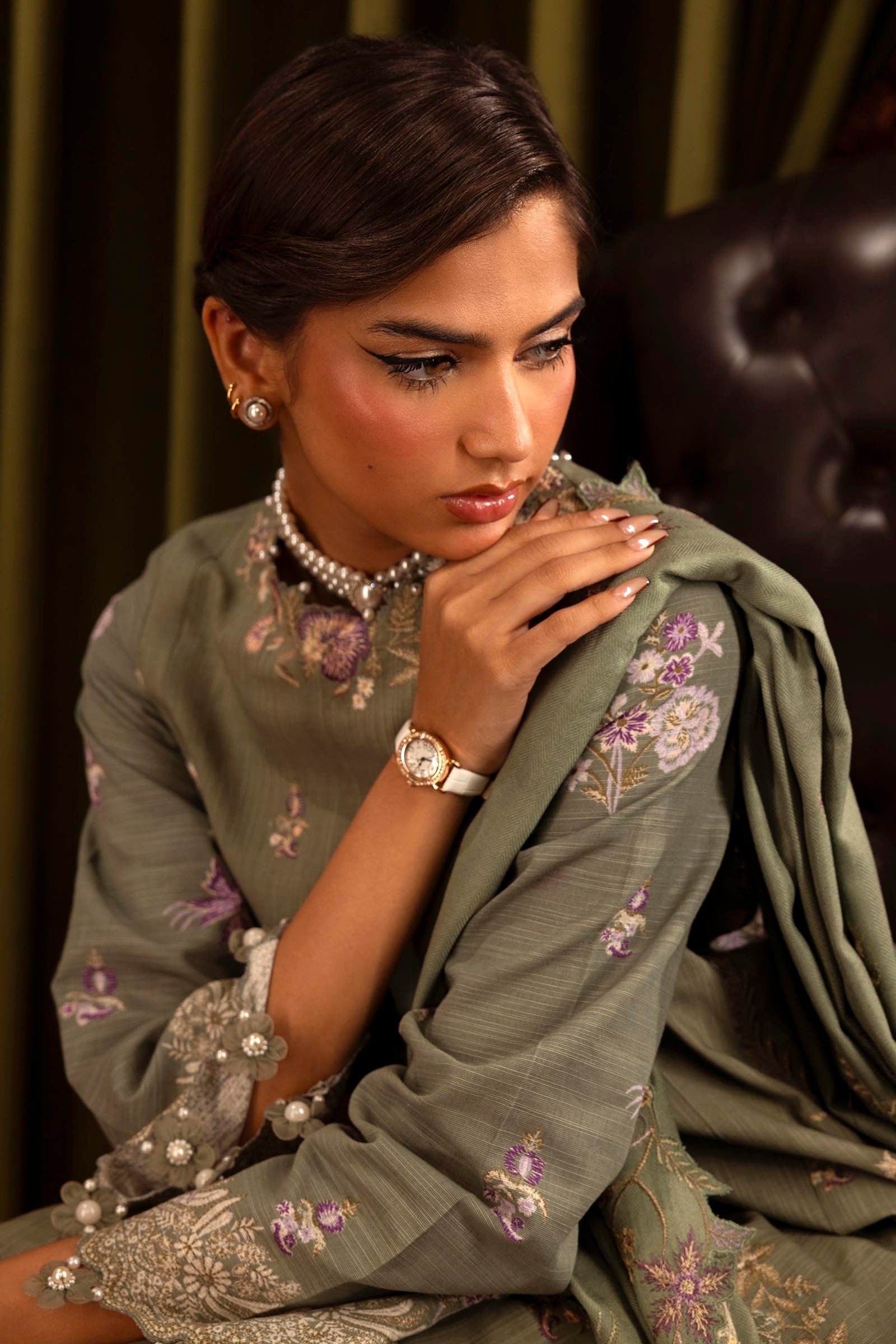 Sana Safinaz | Muzlin Winter 2024 | M243-011A-3CP - Official Sana Safinaz - Agha Fabrics UK