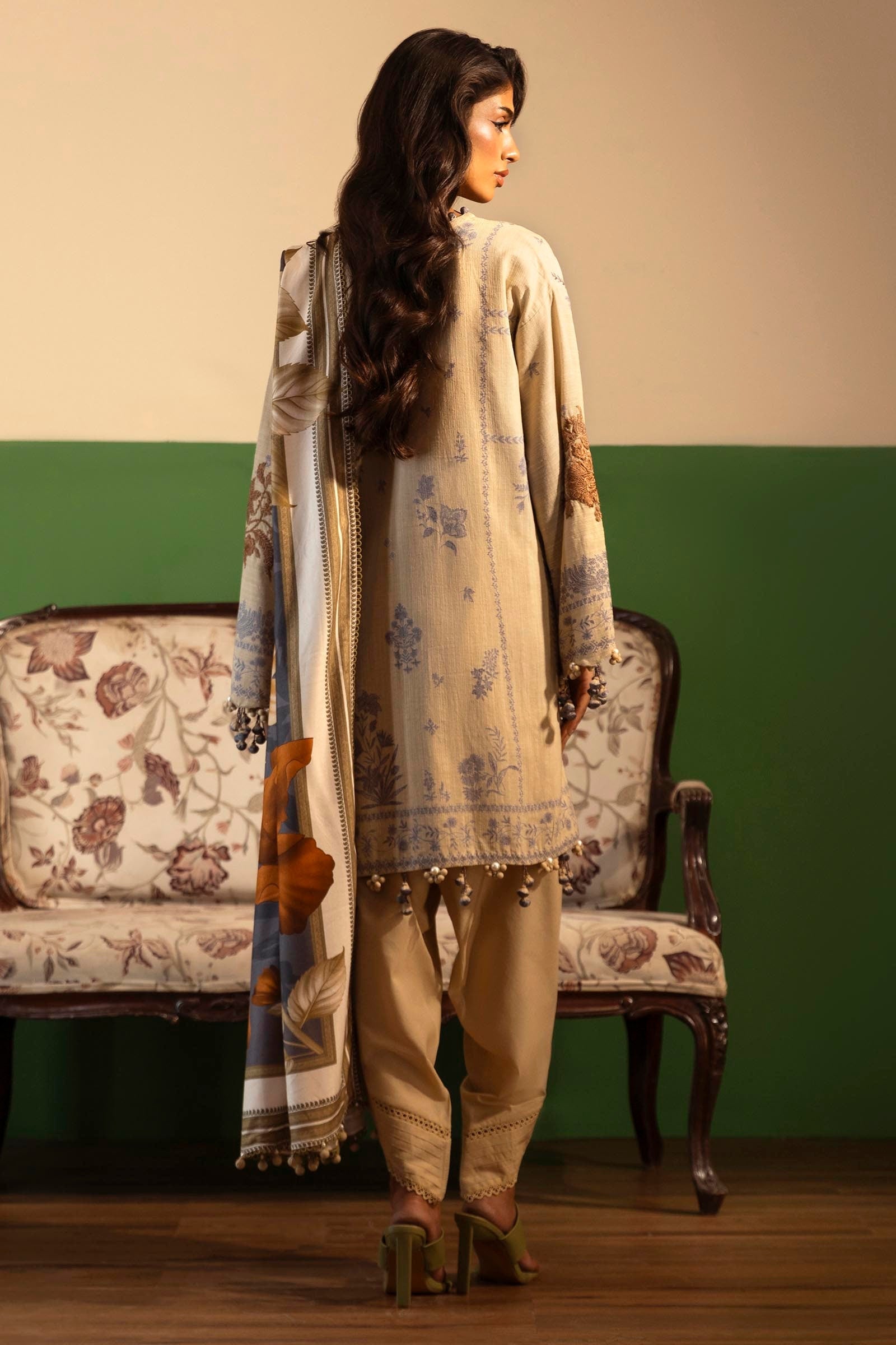 Sana Safinaz | Muzlin Winter 2024 | M243-015B-3CP - Official Sana Safinaz - Agha Fabrics UK