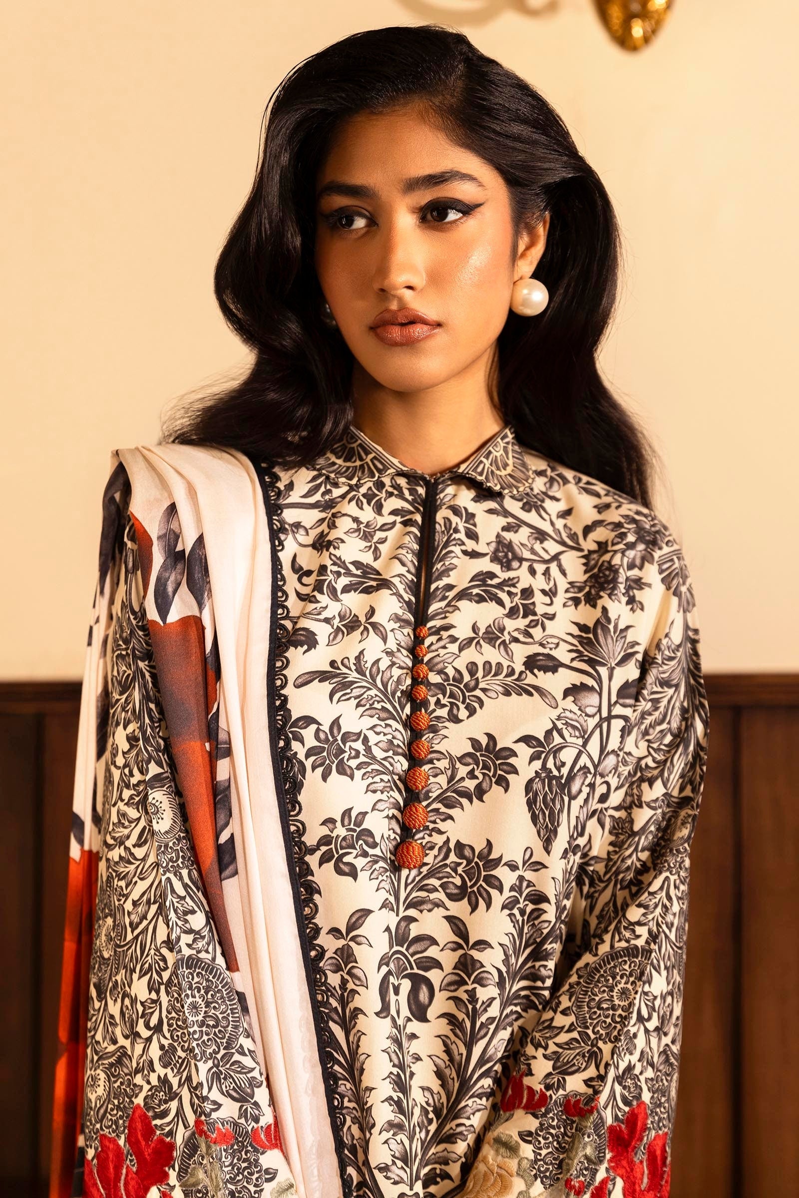 Sana Safinaz | Muzlin Winter 2024 | M243-019A-3DB - Official Sana Safinaz - Agha Fabrics UK