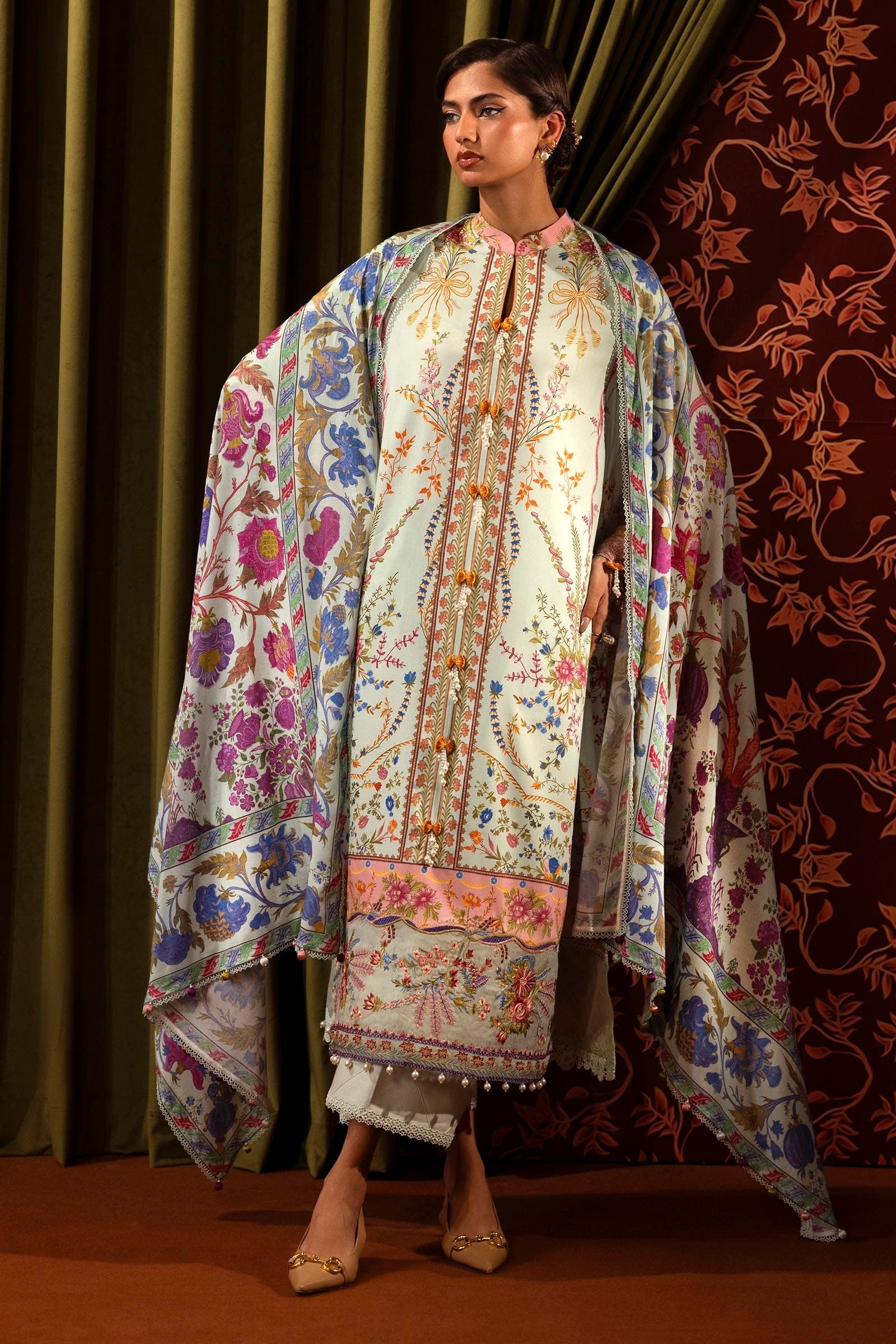 Sana Safinaz | Muzlin Winter 2024 | M243-021B-3DB - Official Sana Safinaz - Agha Fabrics UK