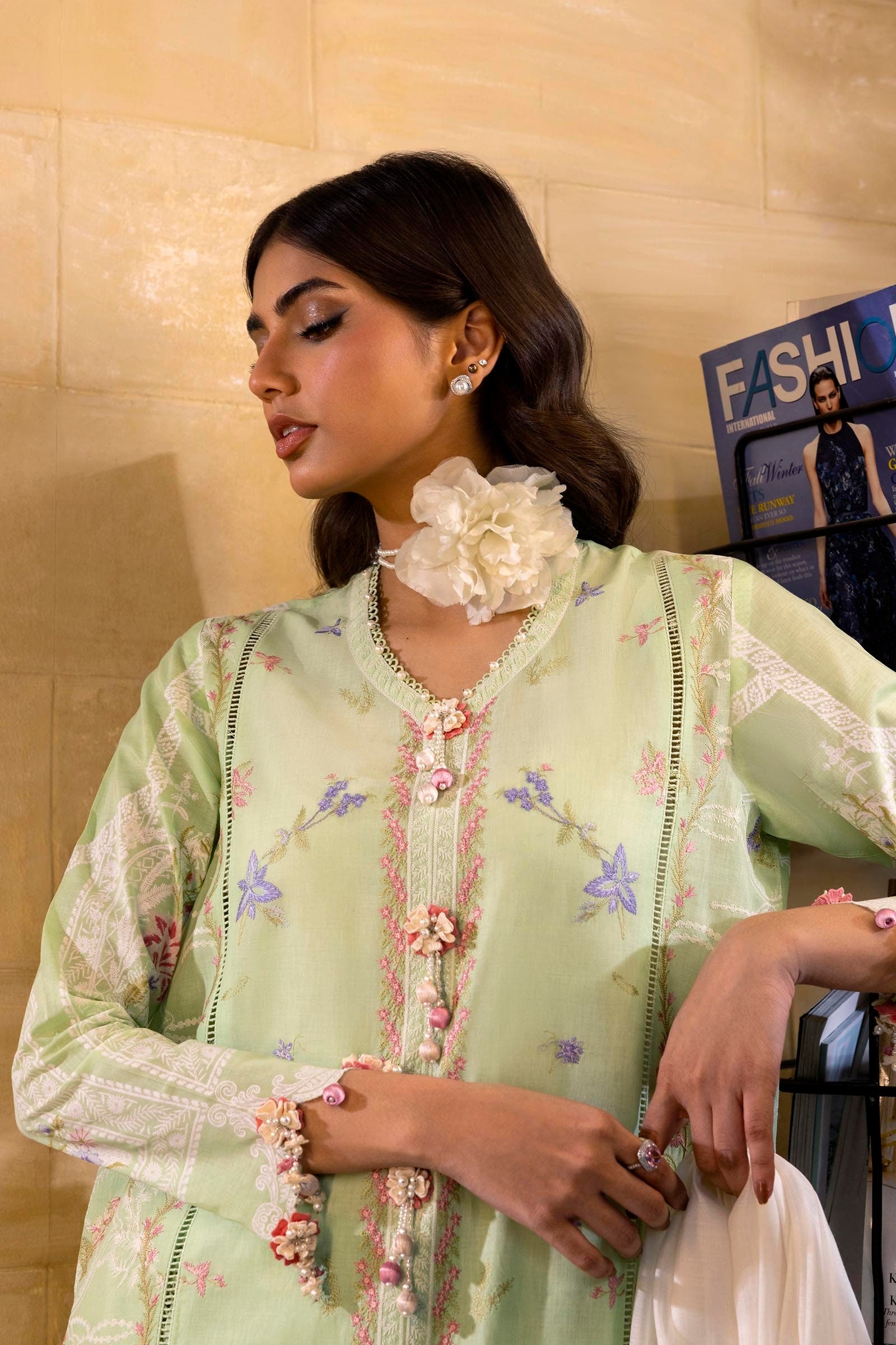 Sana Safinaz | Muzlin Spring 25 | M251-008A-3DG - Official Sana Safinaz - Agha Fabrics UK