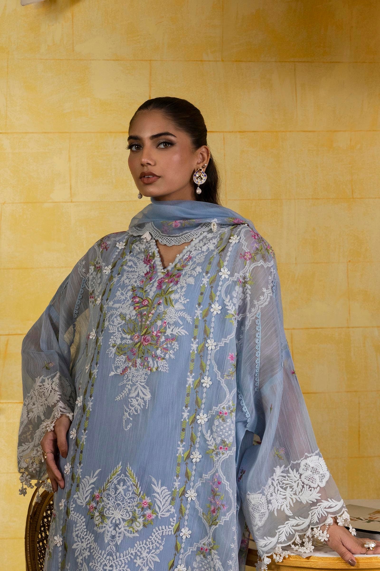 Sana Safinaz | Muzlin Spring 25 | M251-009B-3CT - Official Sana Safinaz - Agha Fabrics UK