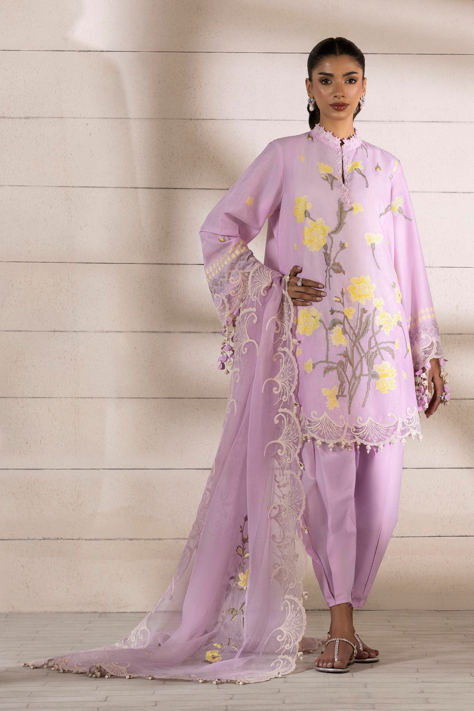 Sana Safinaz | Muzlin Spring 25 | M251-010B-3CS - Official Sana Safinaz - Agha Fabrics UK