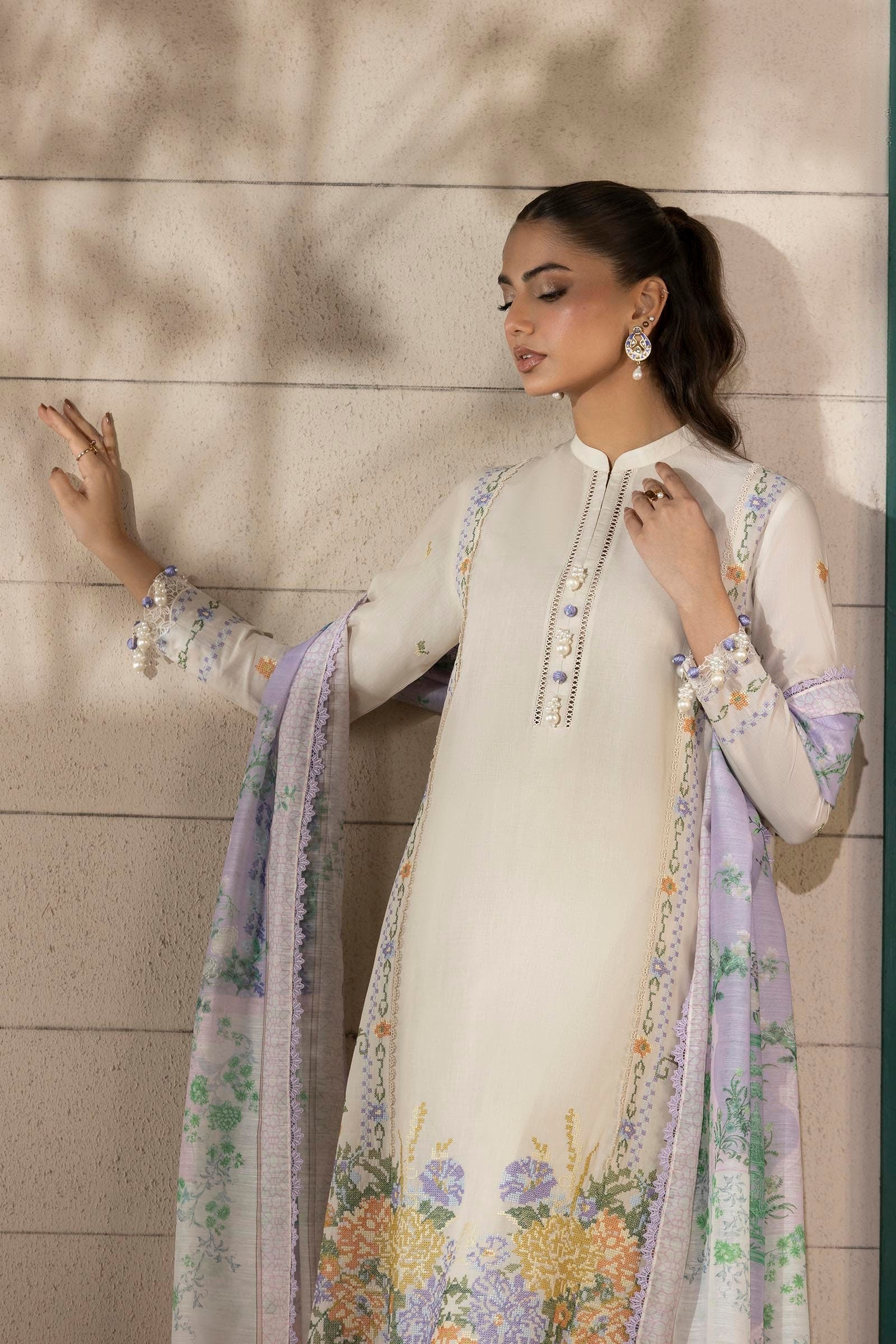Sana Safinaz | Muzlin Spring 25 | M251-012A-3CV - Official Sana Safinaz - Agha Fabrics UK