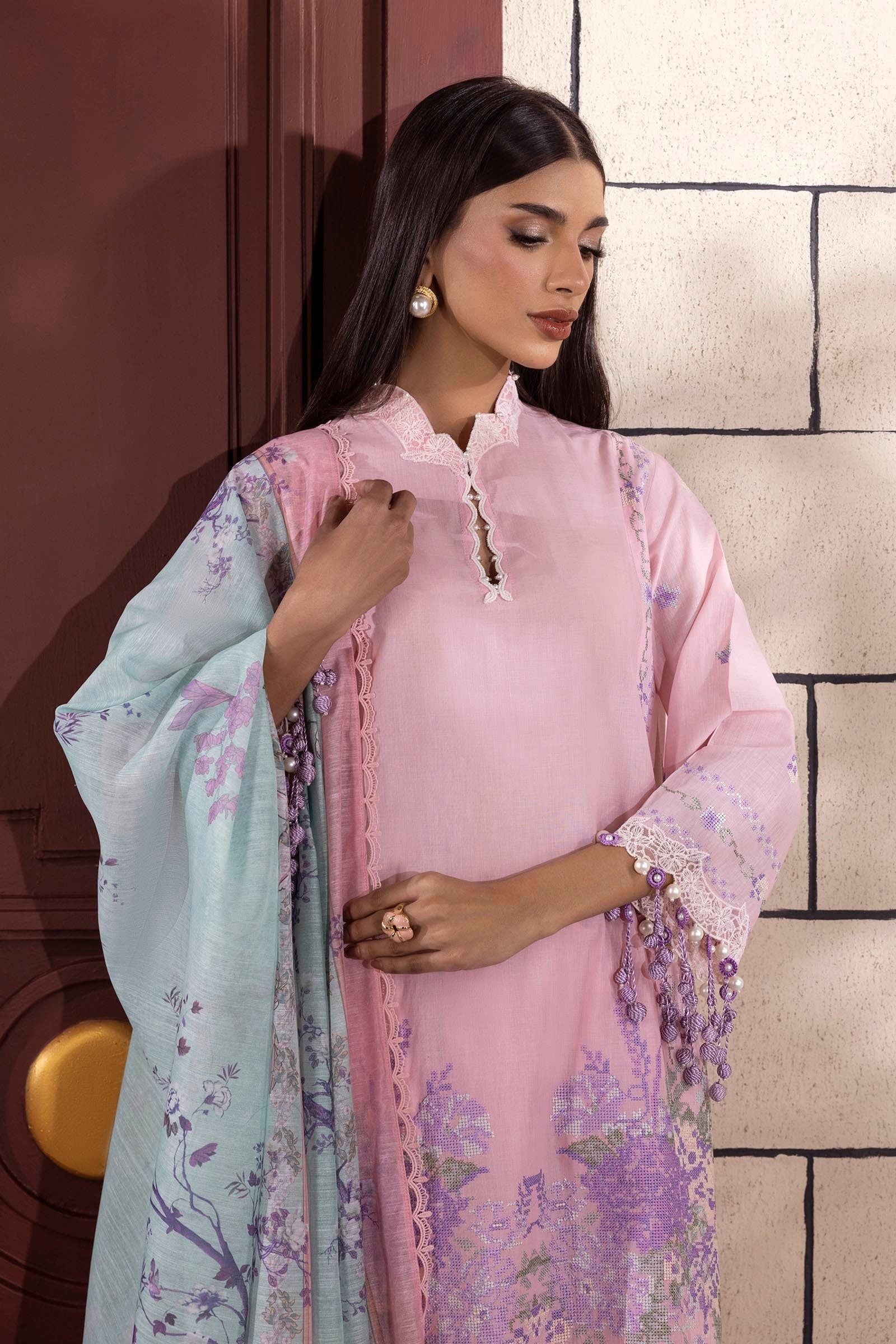 Sana Safinaz | Muzlin Spring 25 | M251-012B-3CV - Official Sana Safinaz - Agha Fabrics UK