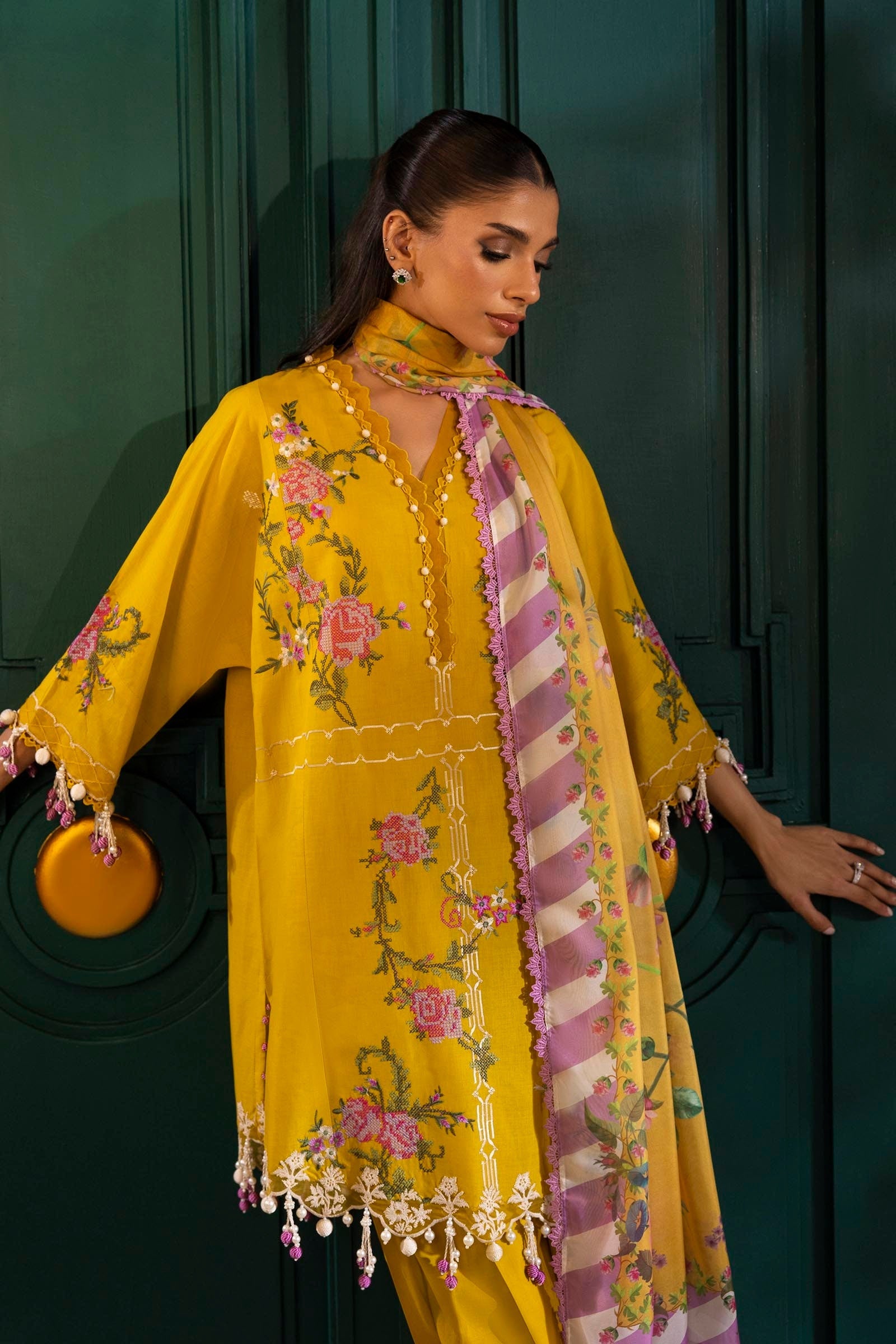 Sana Safinaz | Muzlin Spring 25 | M251-013B-3CL - Official Sana Safinaz - Agha Fabrics UK