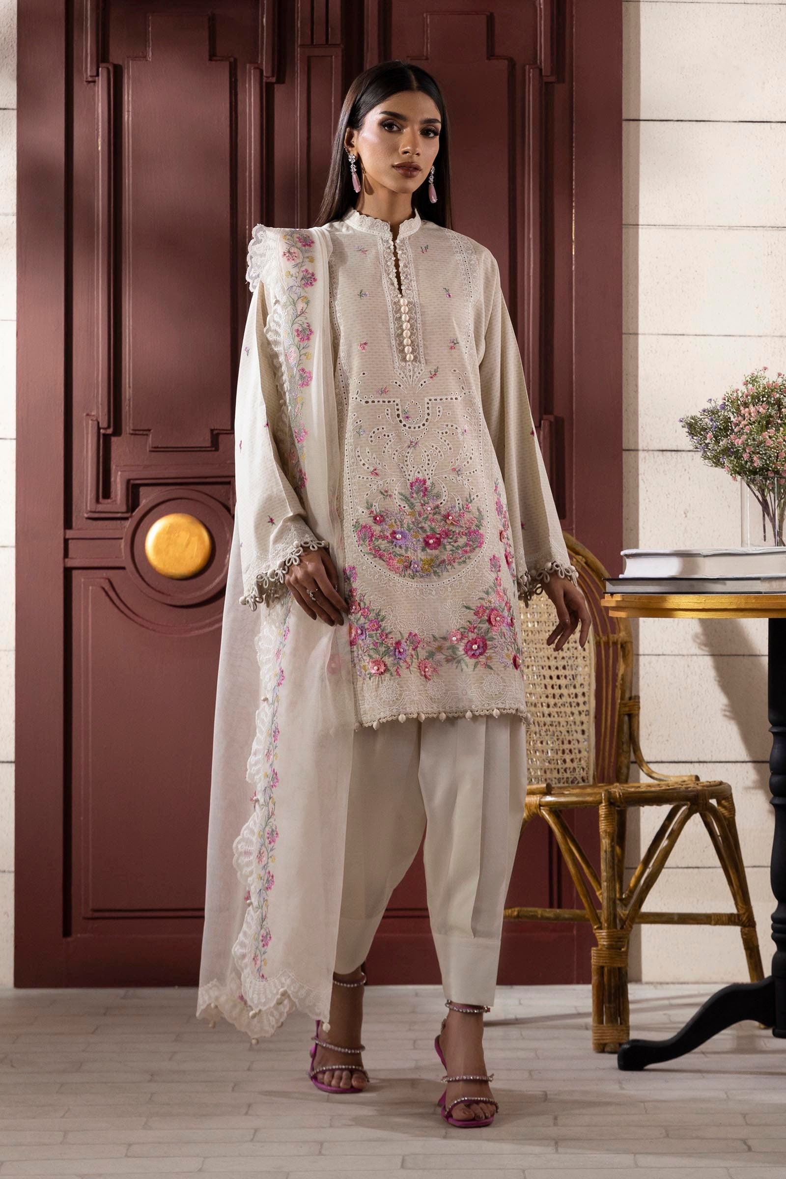 Sana Safinaz | Muzlin Spring 25 | M251-014A-3CT - Official Sana Safinaz - Agha Fabrics UK