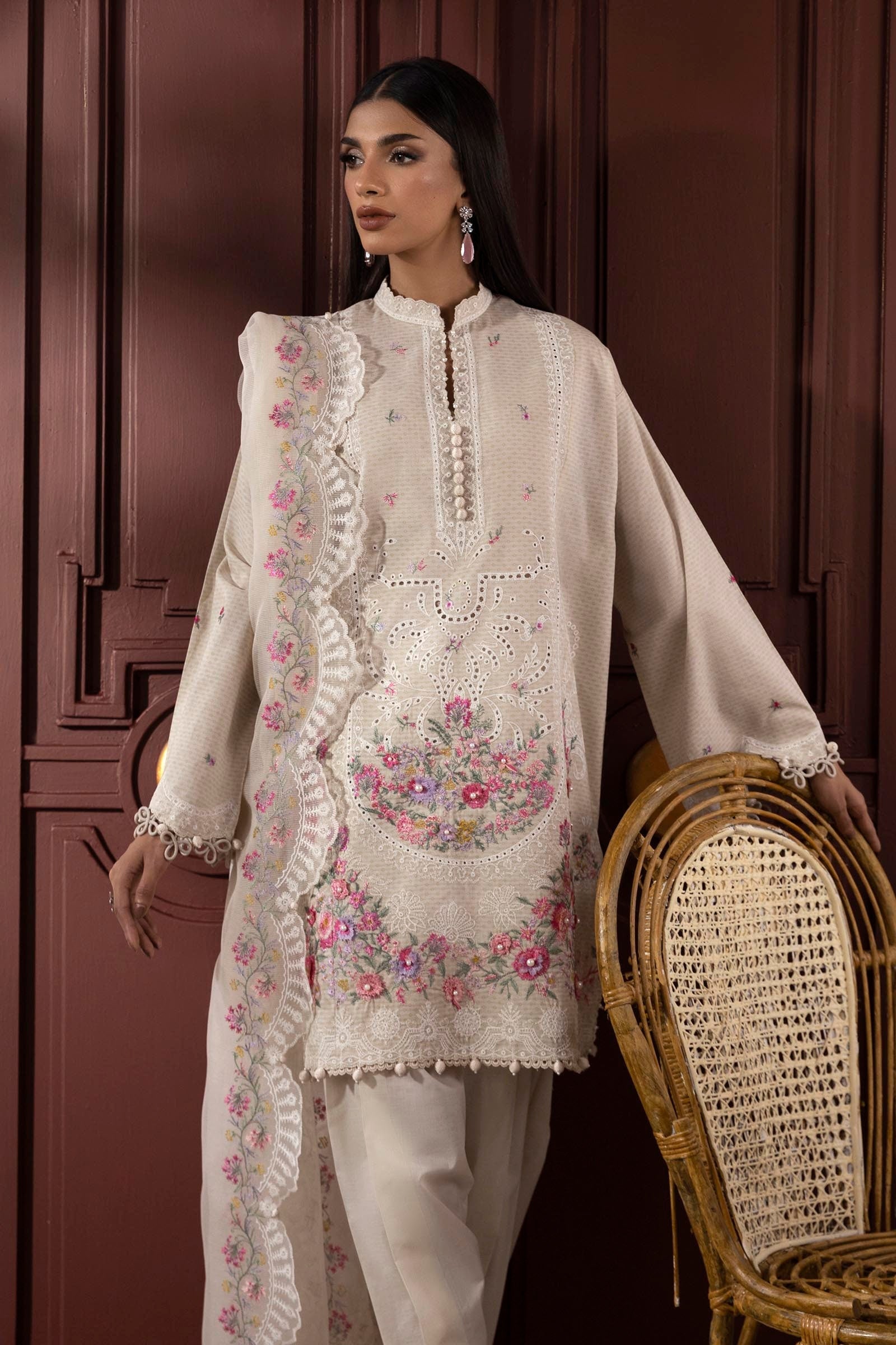 Sana Safinaz | Muzlin Spring 25 | M251-014A-3CT - Official Sana Safinaz - Agha Fabrics UK