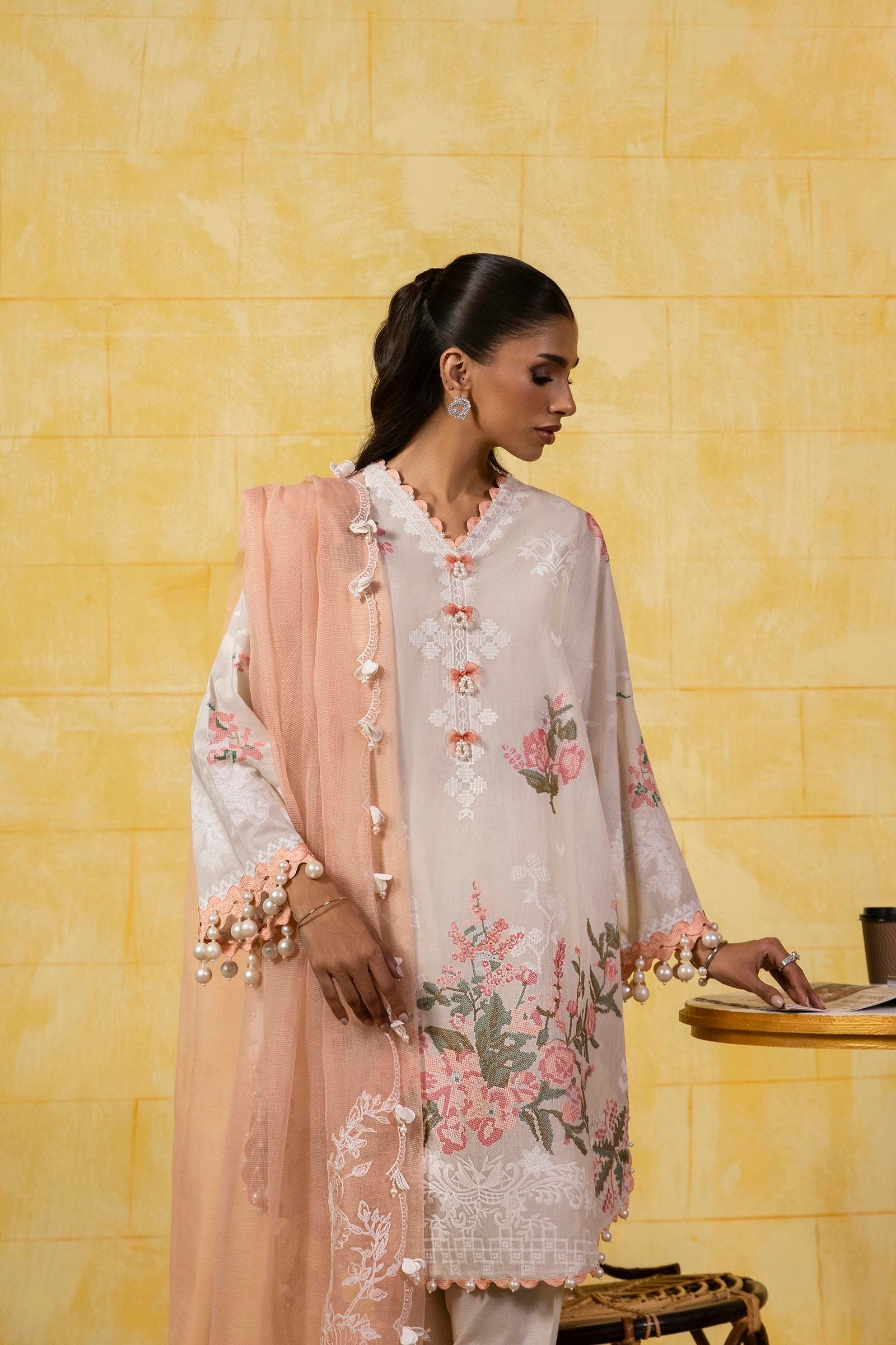 Sana Safinaz | Muzlin Spring 25 | M251-016A-3CT - Official Sana Safinaz - Agha Fabrics UK