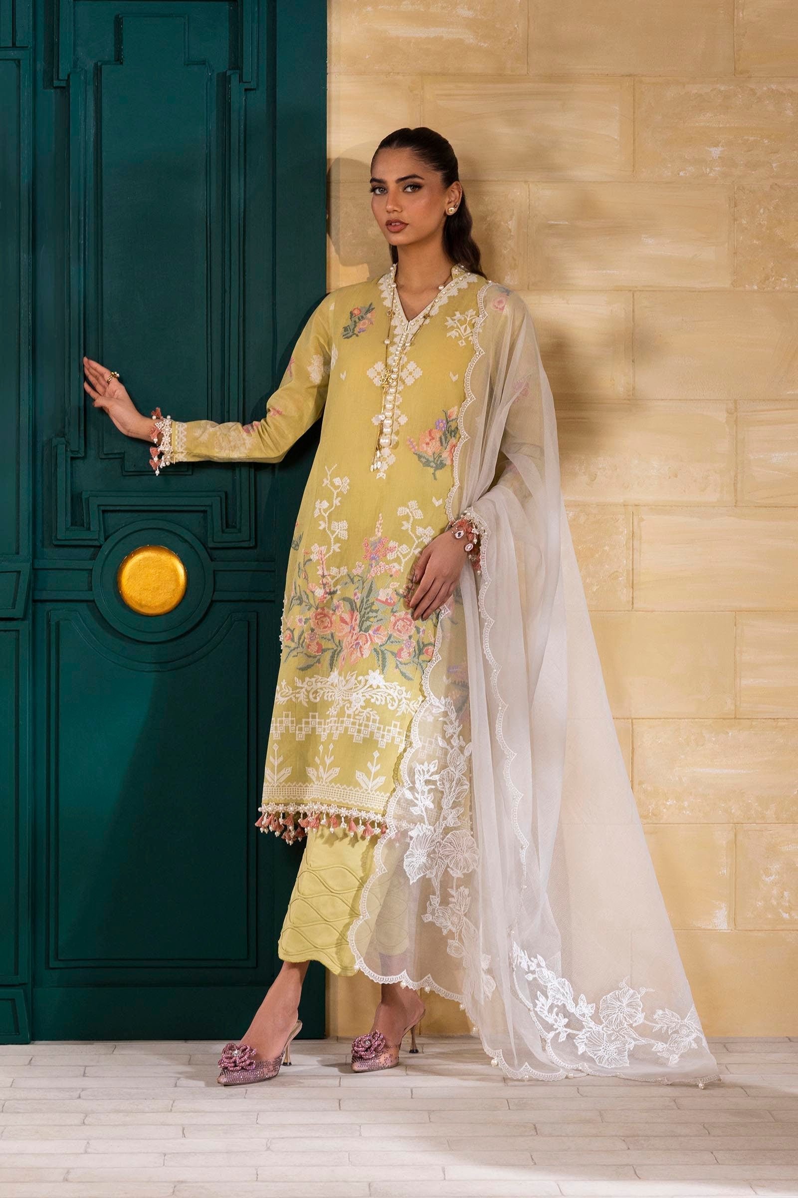 Sana Safinaz | Muzlin Spring 25 | M251-016B-3CT - Official Sana Safinaz - Agha Fabrics UK