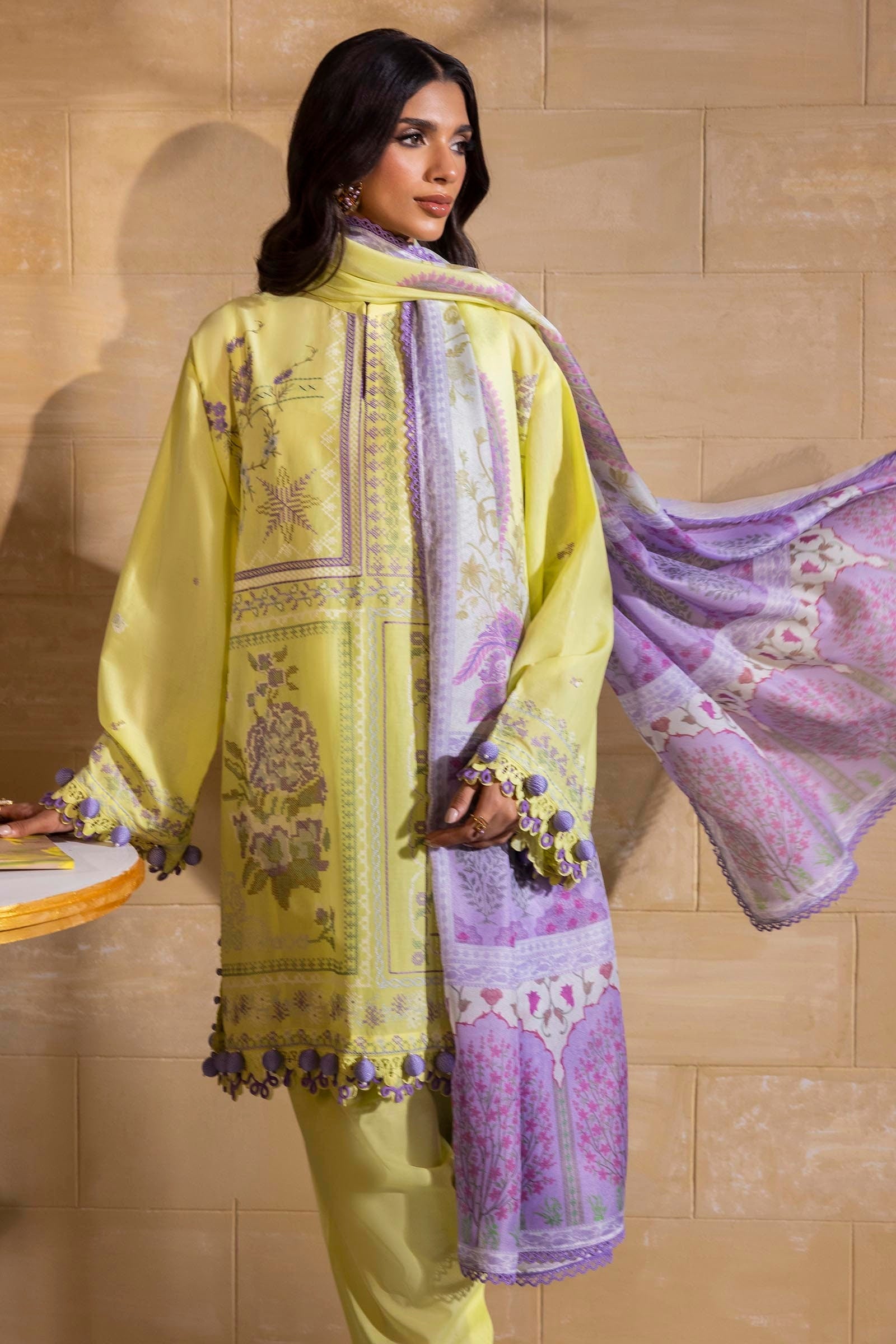 Sana Safinaz | Muzlin Spring 25 | M251-018B-3CT - Official Sana Safinaz - Agha Fabrics UK