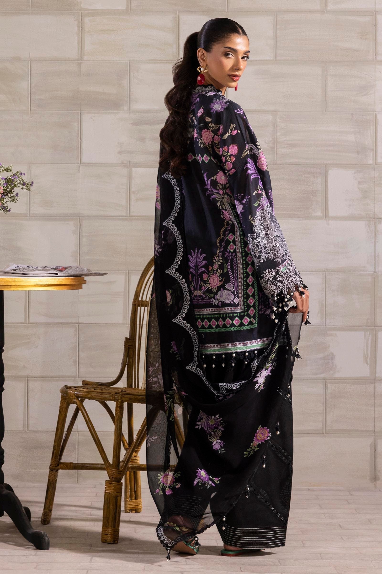 Sana Safinaz | Muzlin Spring 25 | M251-019B-3CS - Official Sana Safinaz - Agha Fabrics UK