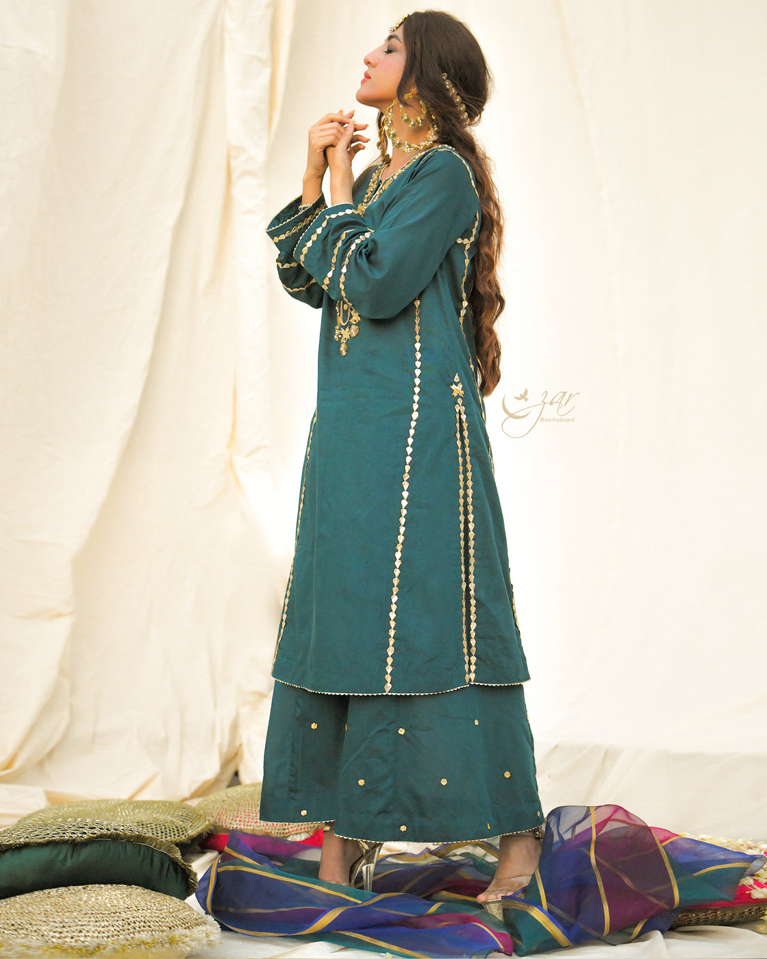 Zar | Formals Wear | Teal - Official Zar - Agha Fabrics UK