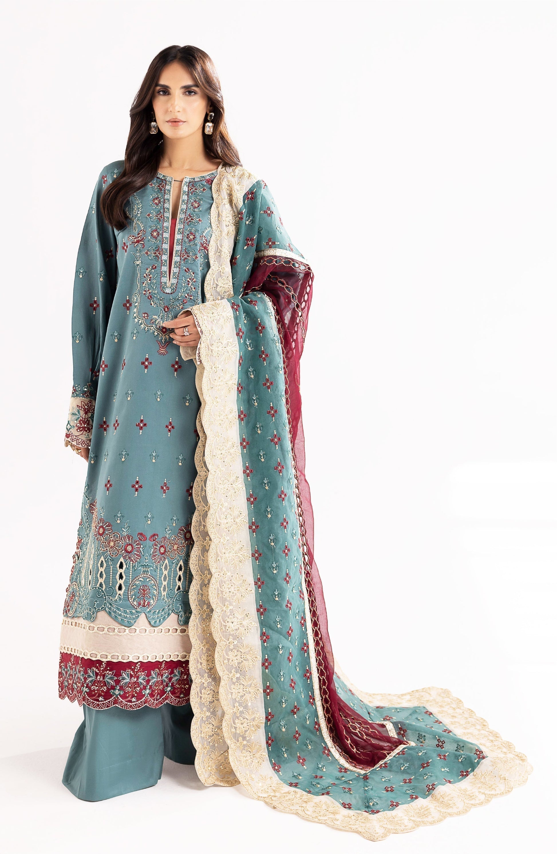 Maryum N Maria | Eid Luxury Lawn 24 | Laila -  Maryum N Maria Luxury -  Agha Fabrics