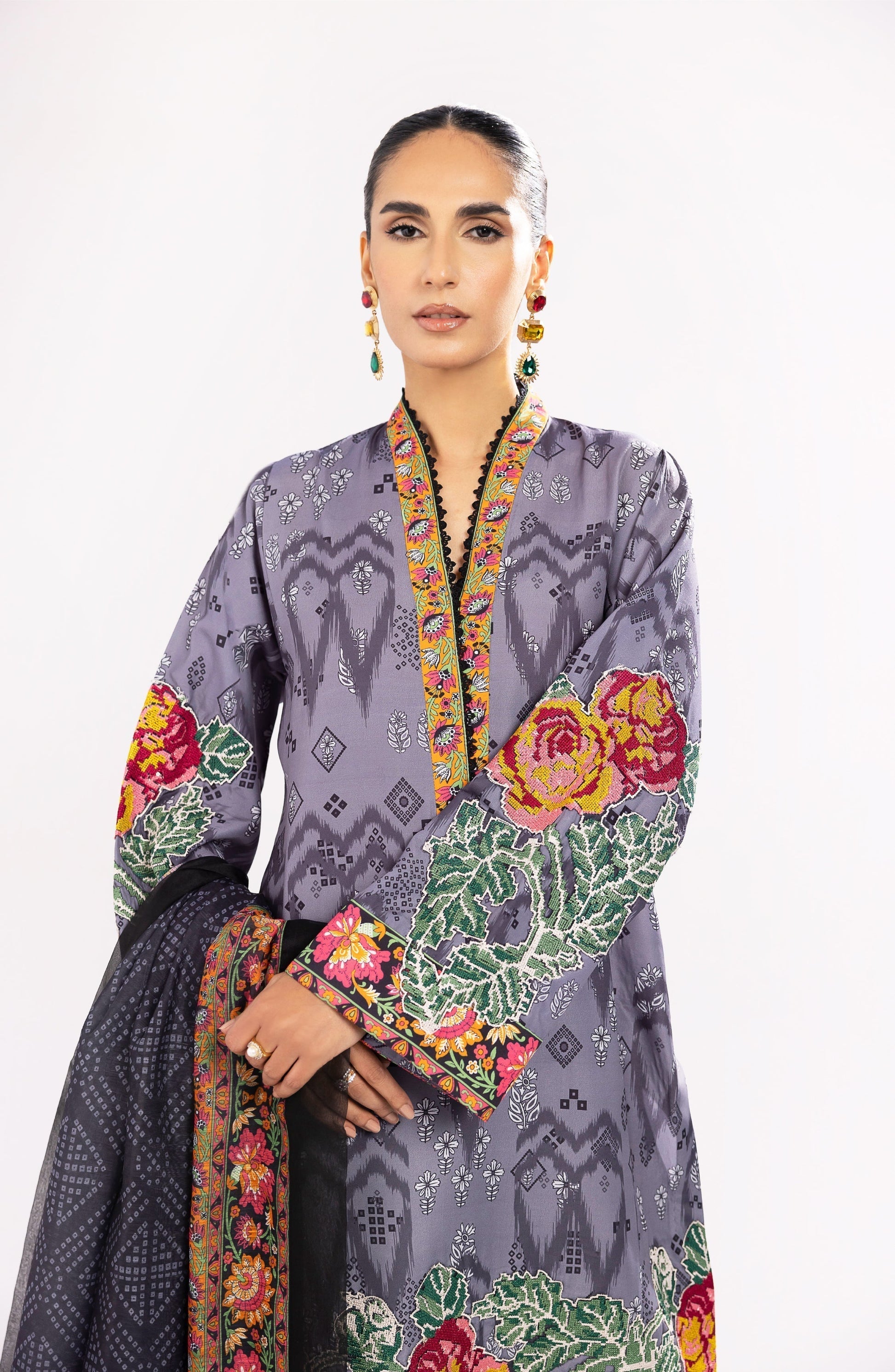 Maryum N Maria | Eid Luxury Lawn 24 | Nazm -  Marym N Maria Luxury -  Agha Fabrics