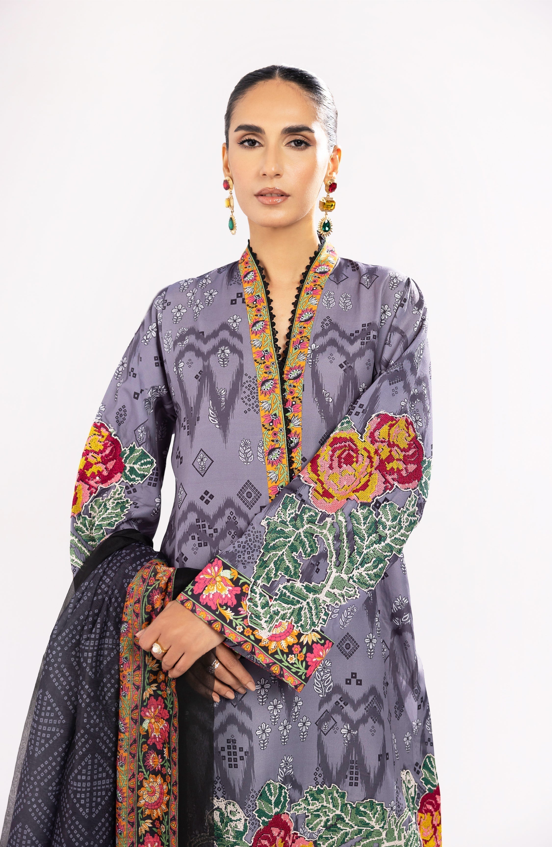 Maryum N Maria | Eid Luxury Lawn 24 | Nazm -  Marym N Maria Luxury -  Agha Fabrics