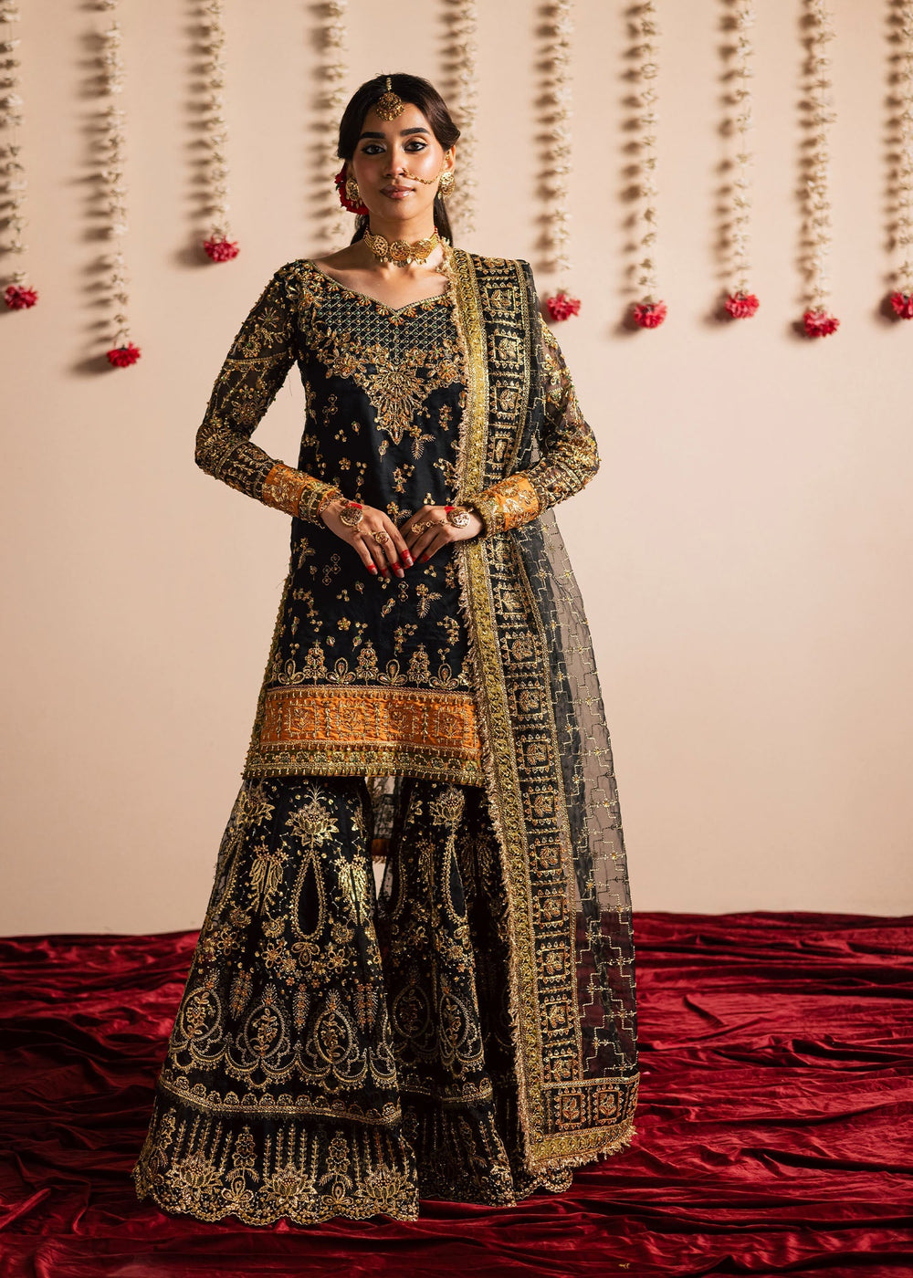 Maria Osama Khan | Jhil Mil Wedding Festive | Surmayi - Maria Osama - Official Maria Osama Khan - Agha Fabrics UK