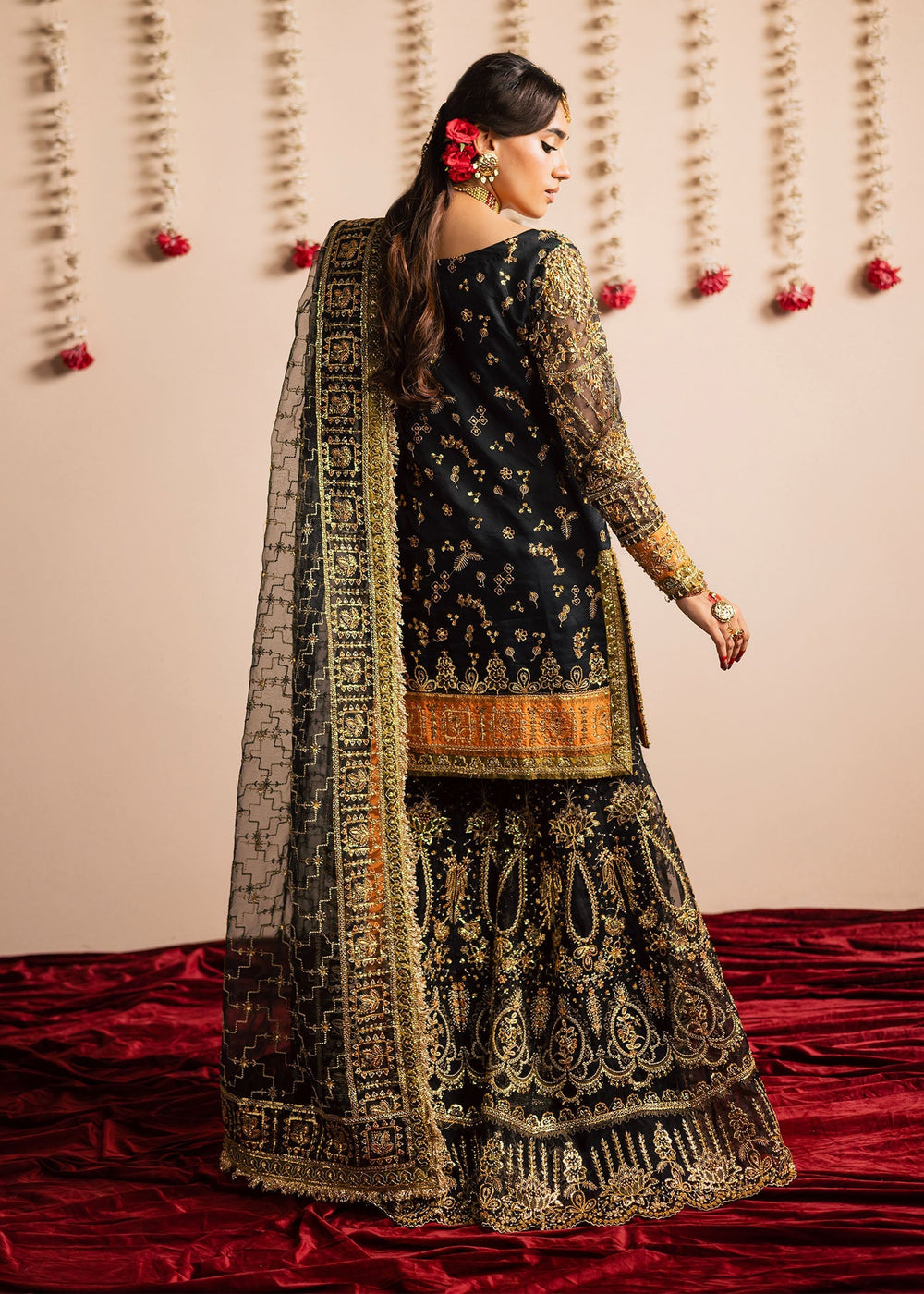 Maria Osama Khan | Jhil Mil Wedding Festive | Surmayi - Maria Osama - Official Maria Osama Khan - Agha Fabrics UK