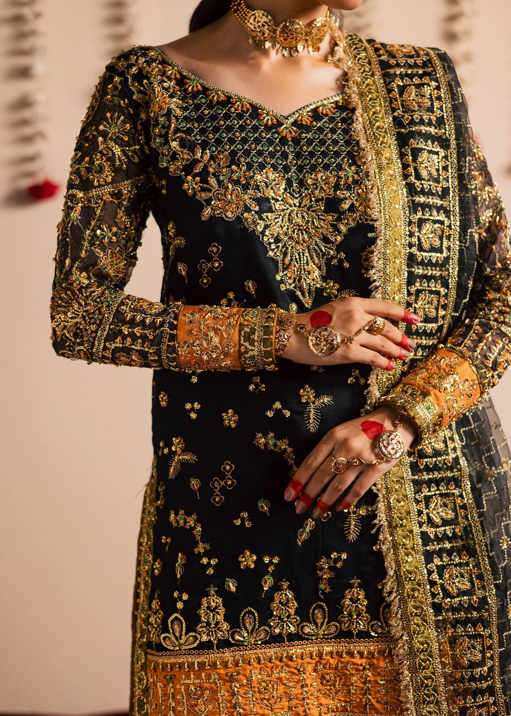 Maria Osama Khan | Jhil Mil Wedding Festive | Surmayi - Maria Osama - Official Maria Osama Khan - Agha Fabrics UK