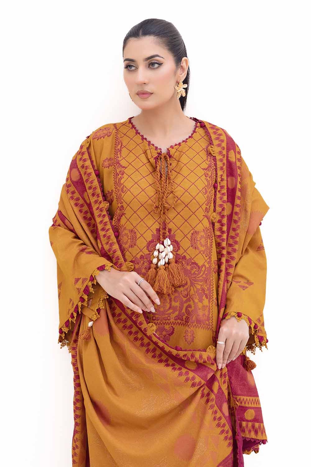 Gul Ahmed | Winter Collection 24 | Jacquard Suit MJ-42054 - Official Gul Ahmed - Agha Fabrics UK